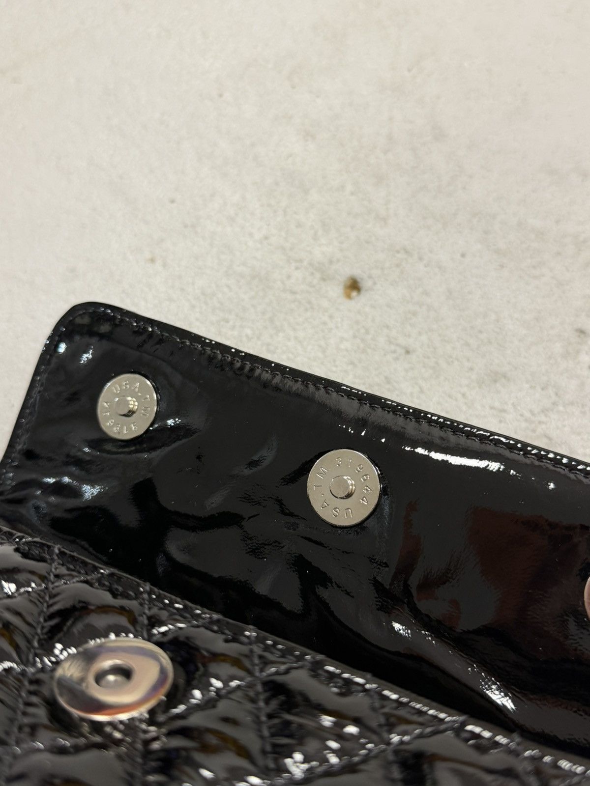 Chrome Hearts Chrome Hearts Plus Patent Leather Wallet Clutch Bag Black Size ONE SIZE - 5 Thumbnail
