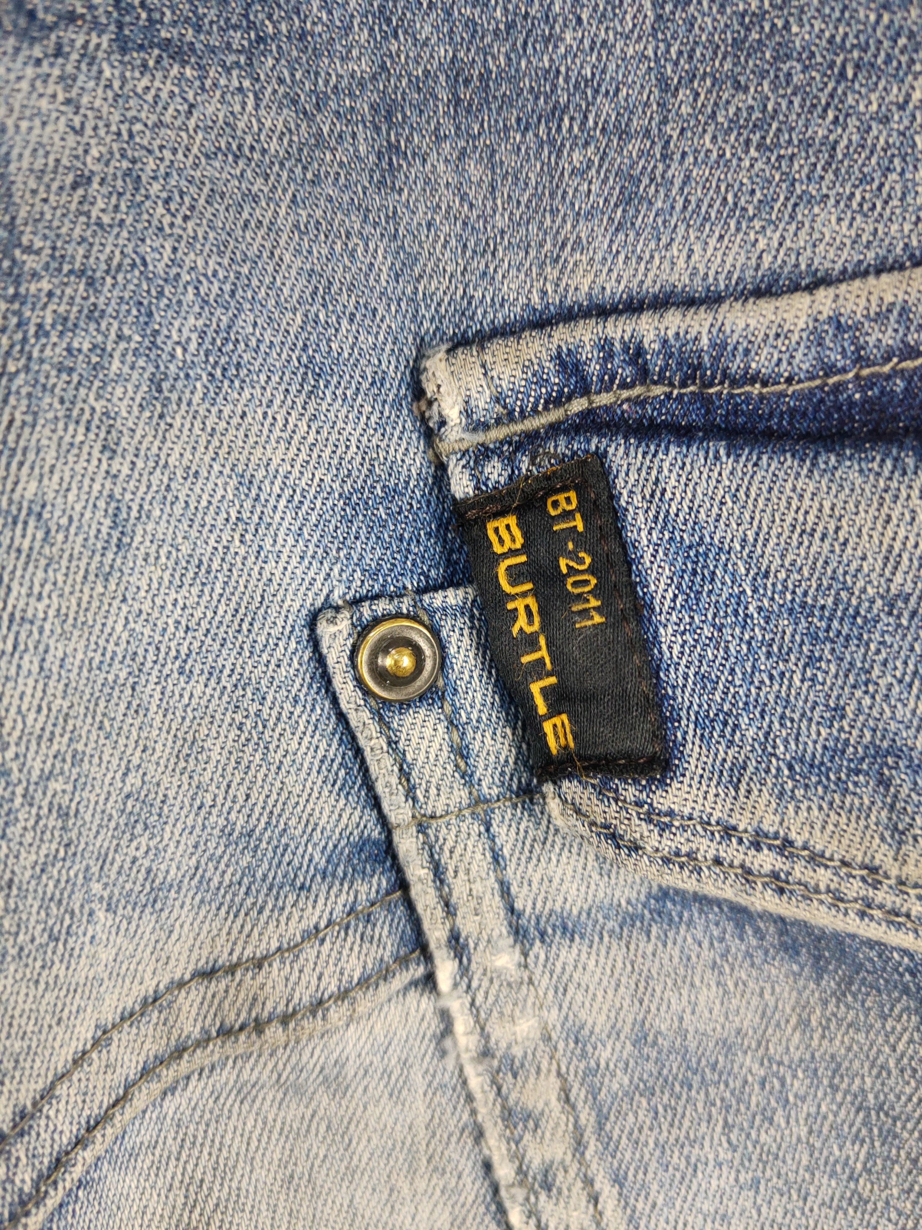 Japanese Brand Burtle Blue Distressed vintage soft denim Jeans #W2059 Size US 37 - 5 Thumbnail