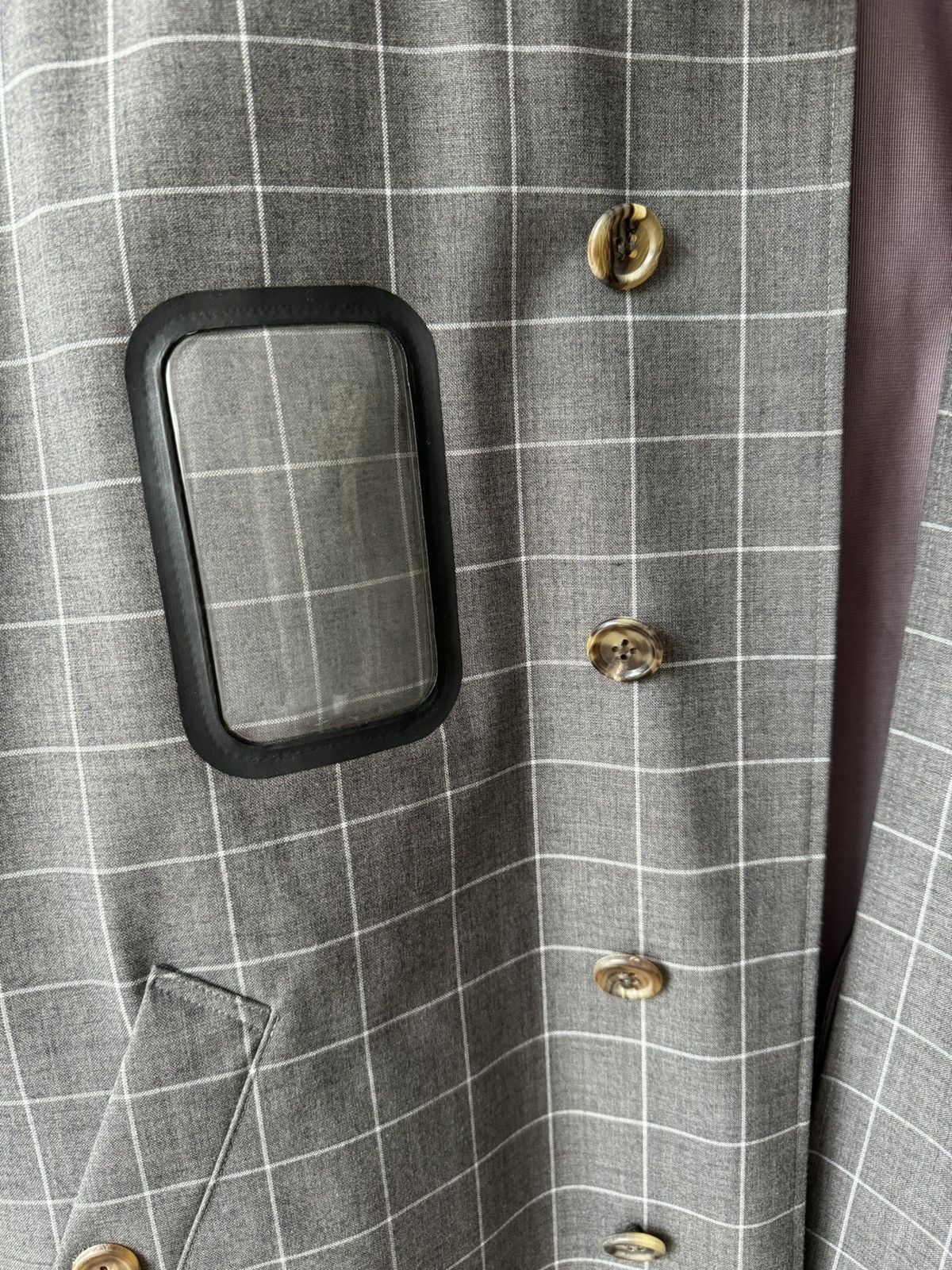 Undercover [3] T/Wpen Windowpane Coat in Grey (AW15) Size US L / EU 52-54 / 3 - 12 Thumbnail