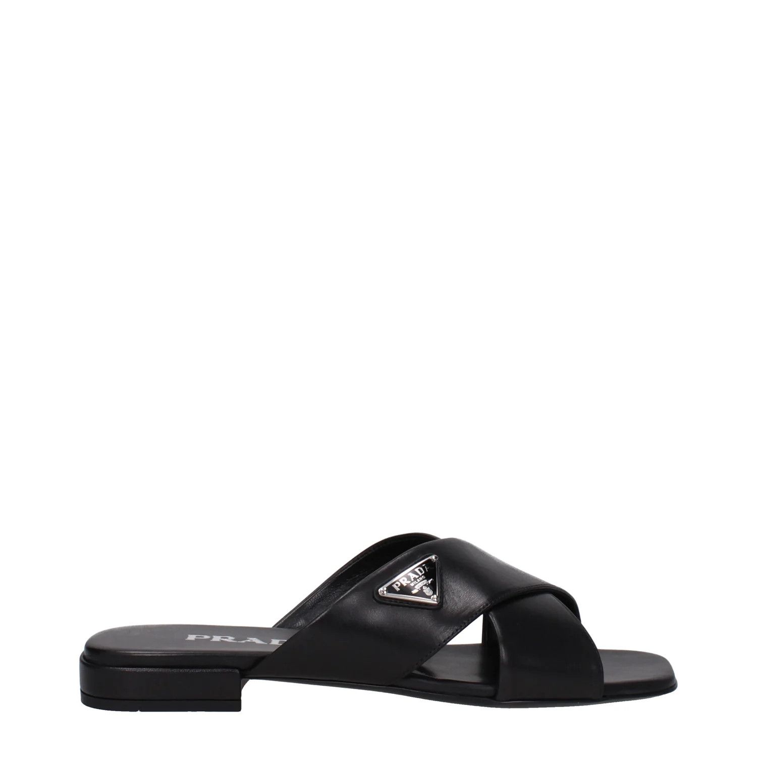 Prada ob1o1e1124 Leather Slippers in Black Size US 6 / IT 36 - 1 Thumbnail