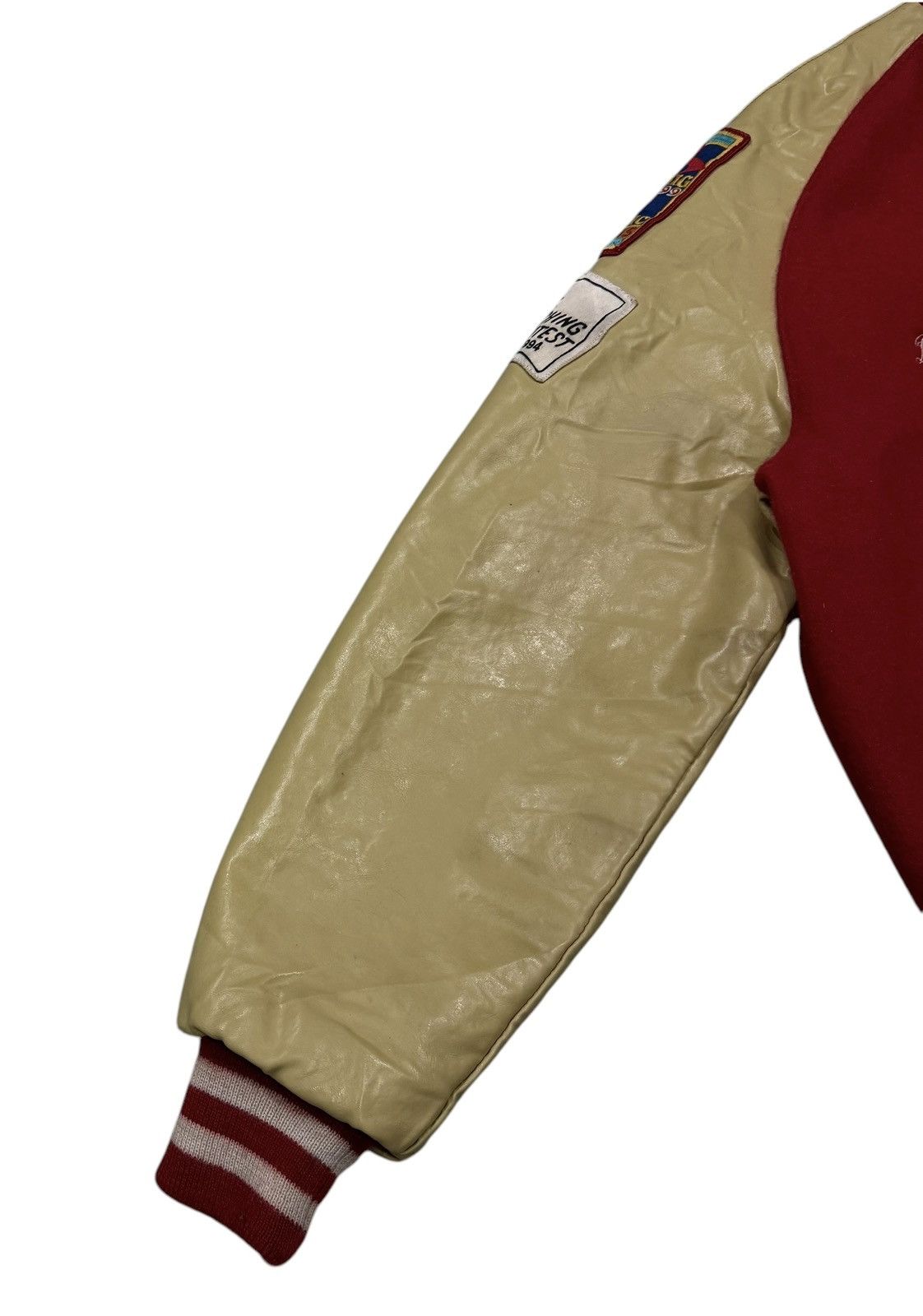 Delong Vintage 90s Delong Marching Band Wool Leather Varsity Jacket Size US M / EU 48-50 / 2 - 6 Thumbnail