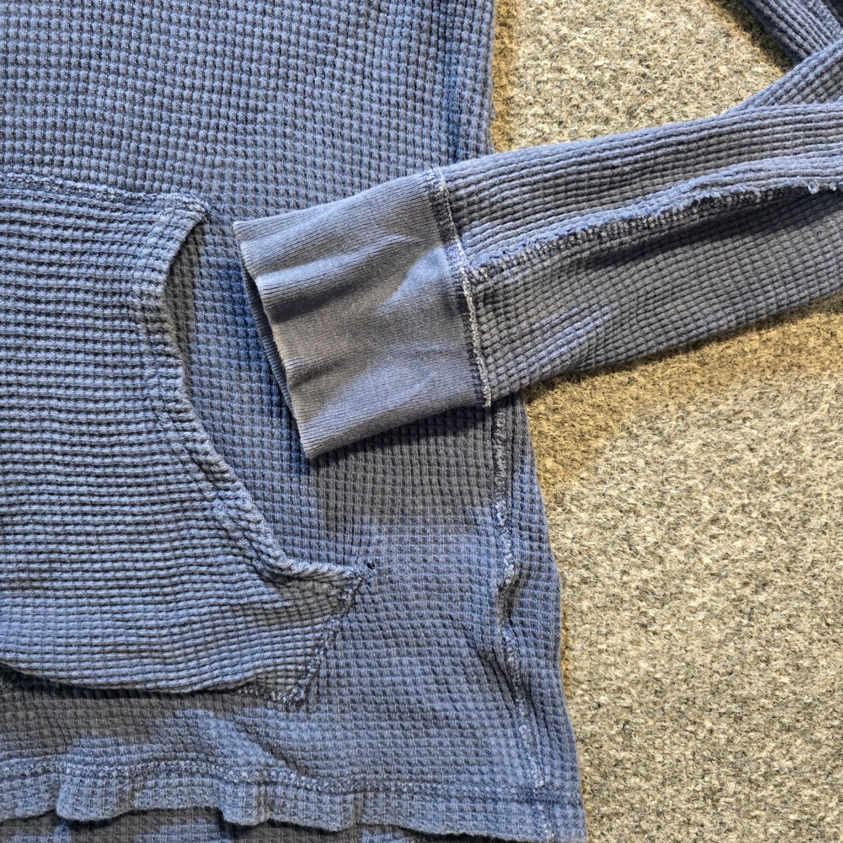 Polo Ralph Lauren Polo Ralph Lauren Top Womens Medium Blue Thermal Hoodie Long Sleeve Capsule Size M / US 6-8 / IT 42-44 - 4 Thumbnail