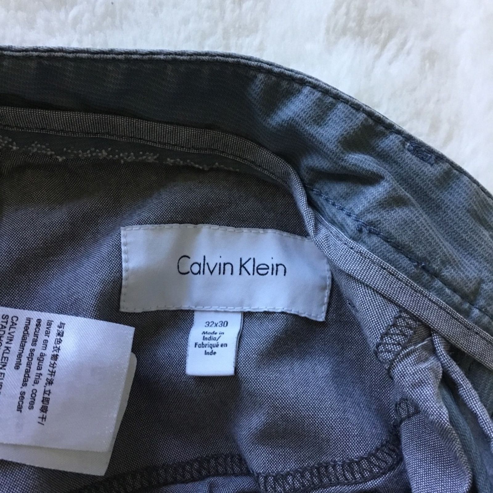 Calvin Klein Calvin Klein Light Gray Men Body Fit Pants Size US 32 / EU 48 - 14 Thumbnail