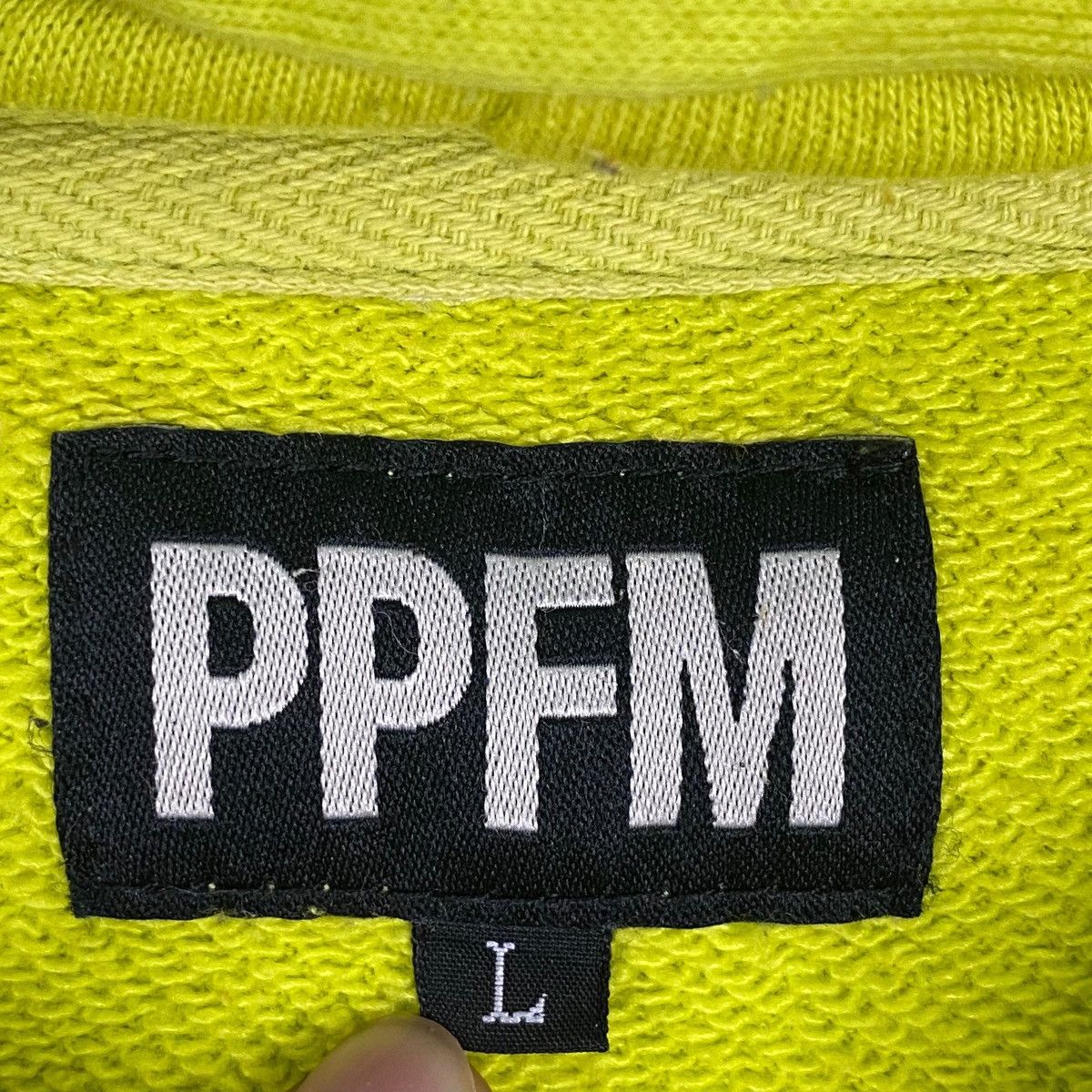 Other Vintage PPFM Printed Hoodie Yellow/Green Pullover Size L Size US L / EU 52-54 / 3 - 5 Thumbnail