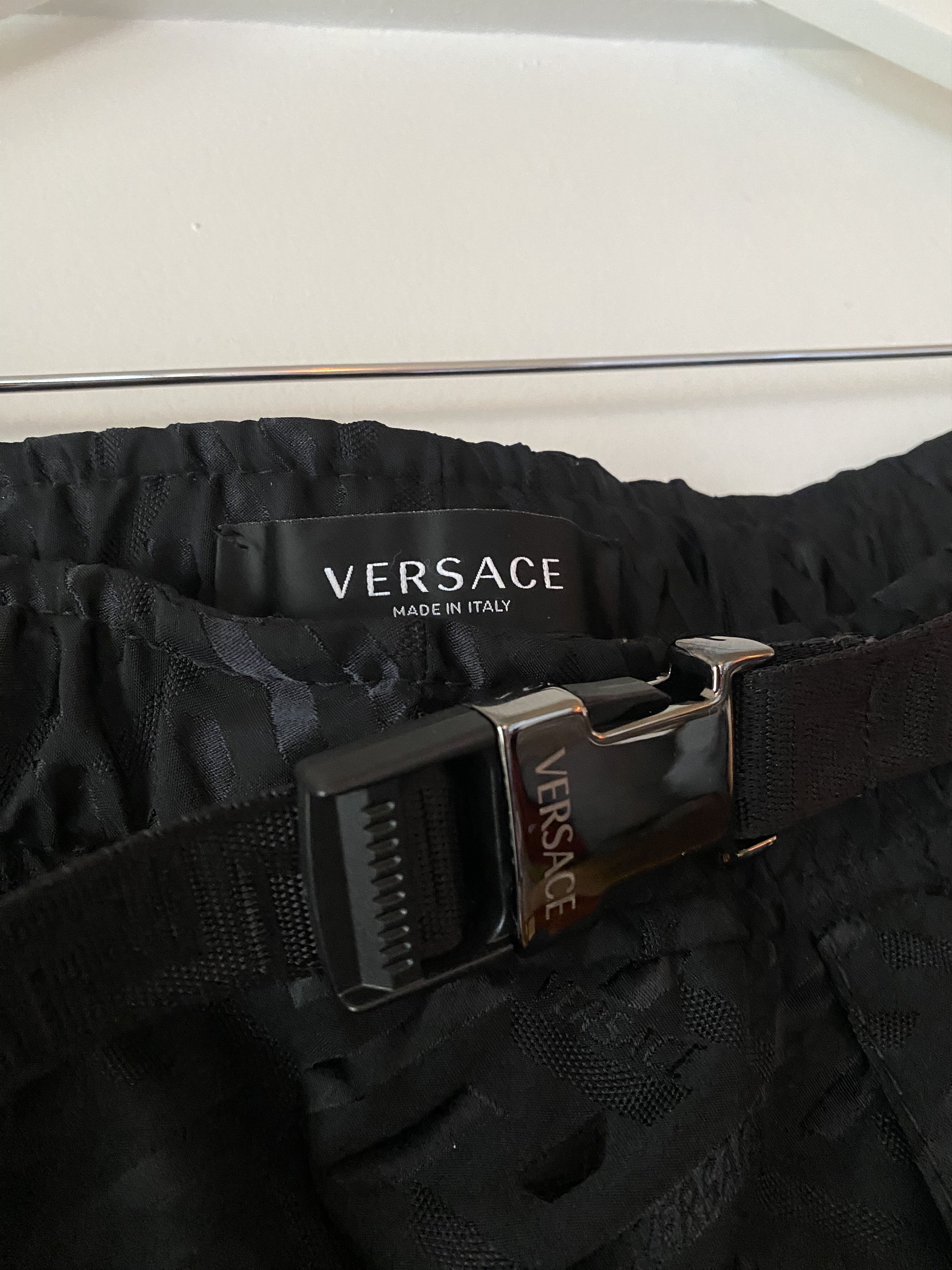 Versace Versace Black La Greca Cargo Pants Size US 38 / EU 54 - 3 Thumbnail