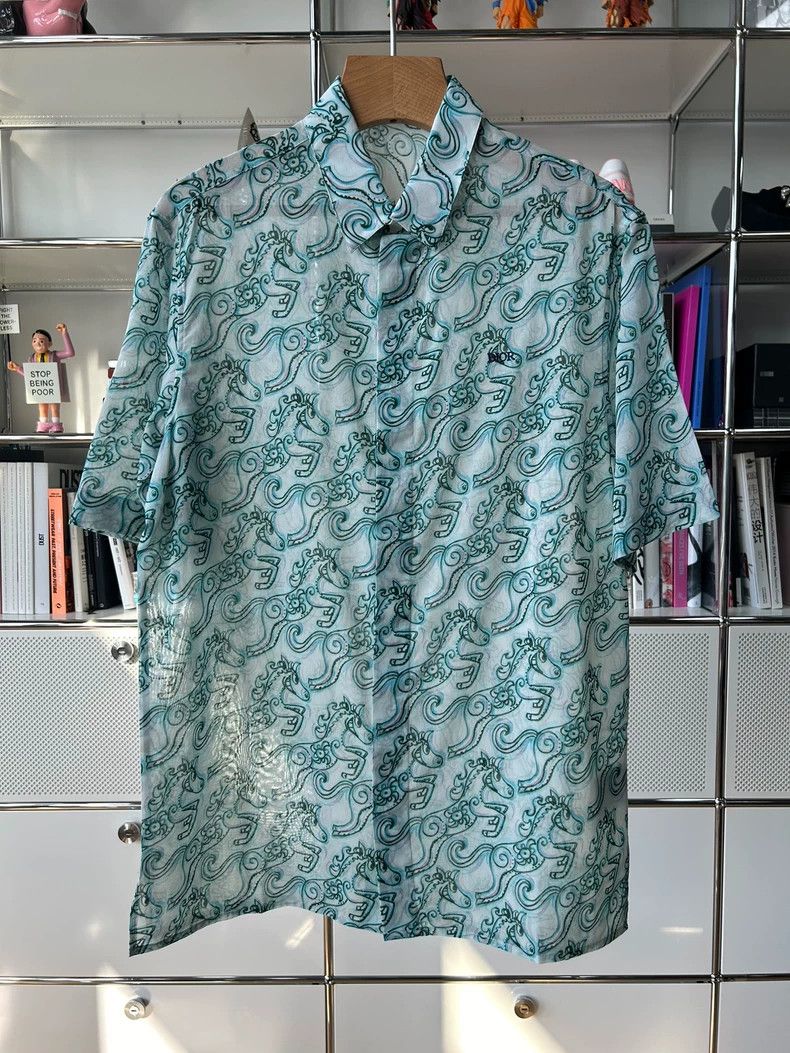Dior Dior Size37 Co-branded cotton yarn green pony print short-s Size US XXS / EU 40 - 1 Thumbnail