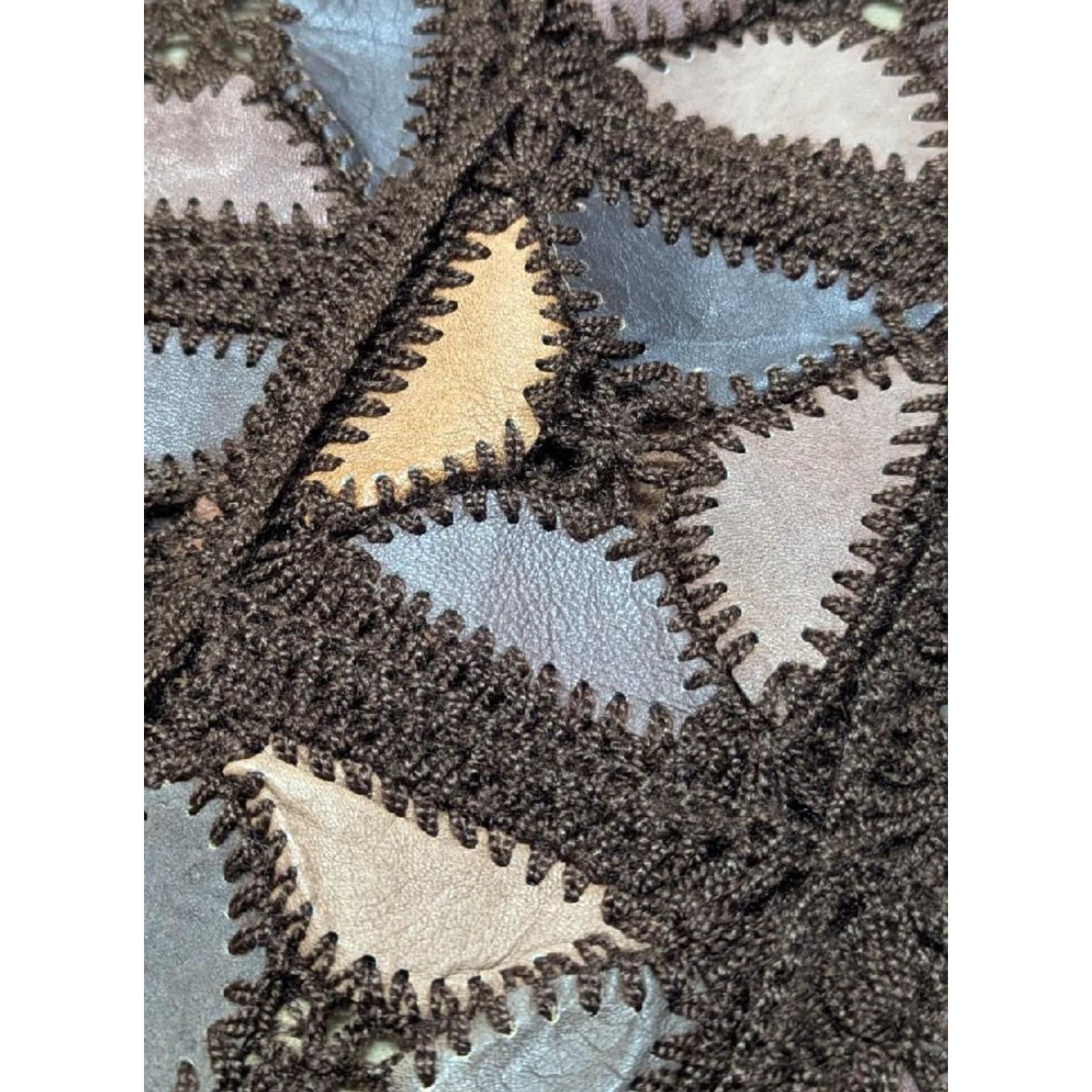 Vintage VINTAGE handknit sweater Patch Granny Knit S Brown Men XS? Size US S / EU 44-46 / 1 - 5 Thumbnail