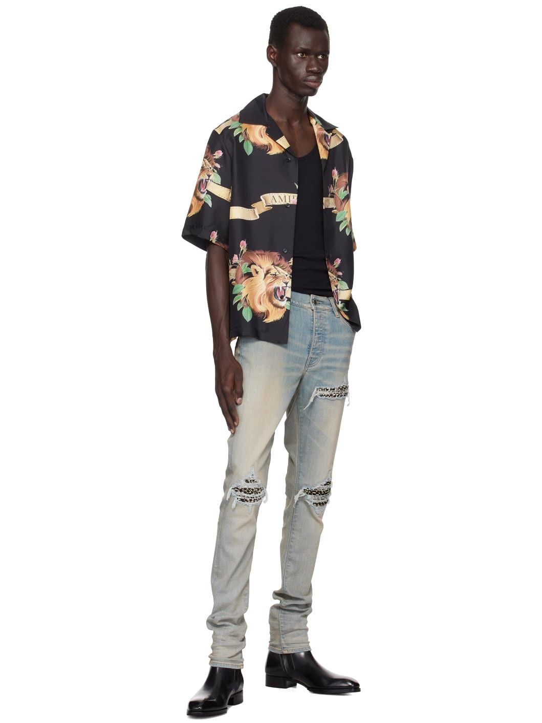 Amiri o1orln1025 Lion Bowling Shirt in Multicolor Size US S / EU 44-46 / 1 - 5 Thumbnail