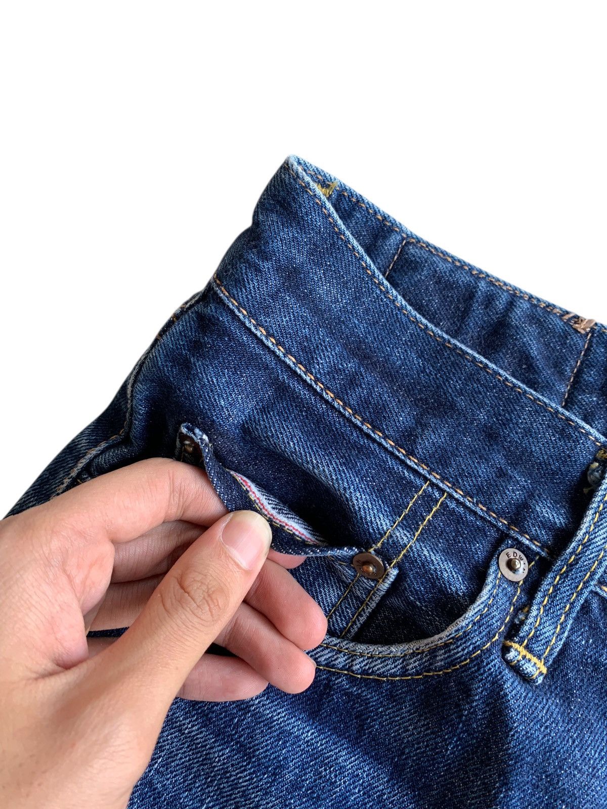 Edwin VINTAGE EDWIN 505XX SELVEDGE FADED JAPANESE DISTRESSED DENIM Size US 30 / EU 46 - 13 Thumbnail
