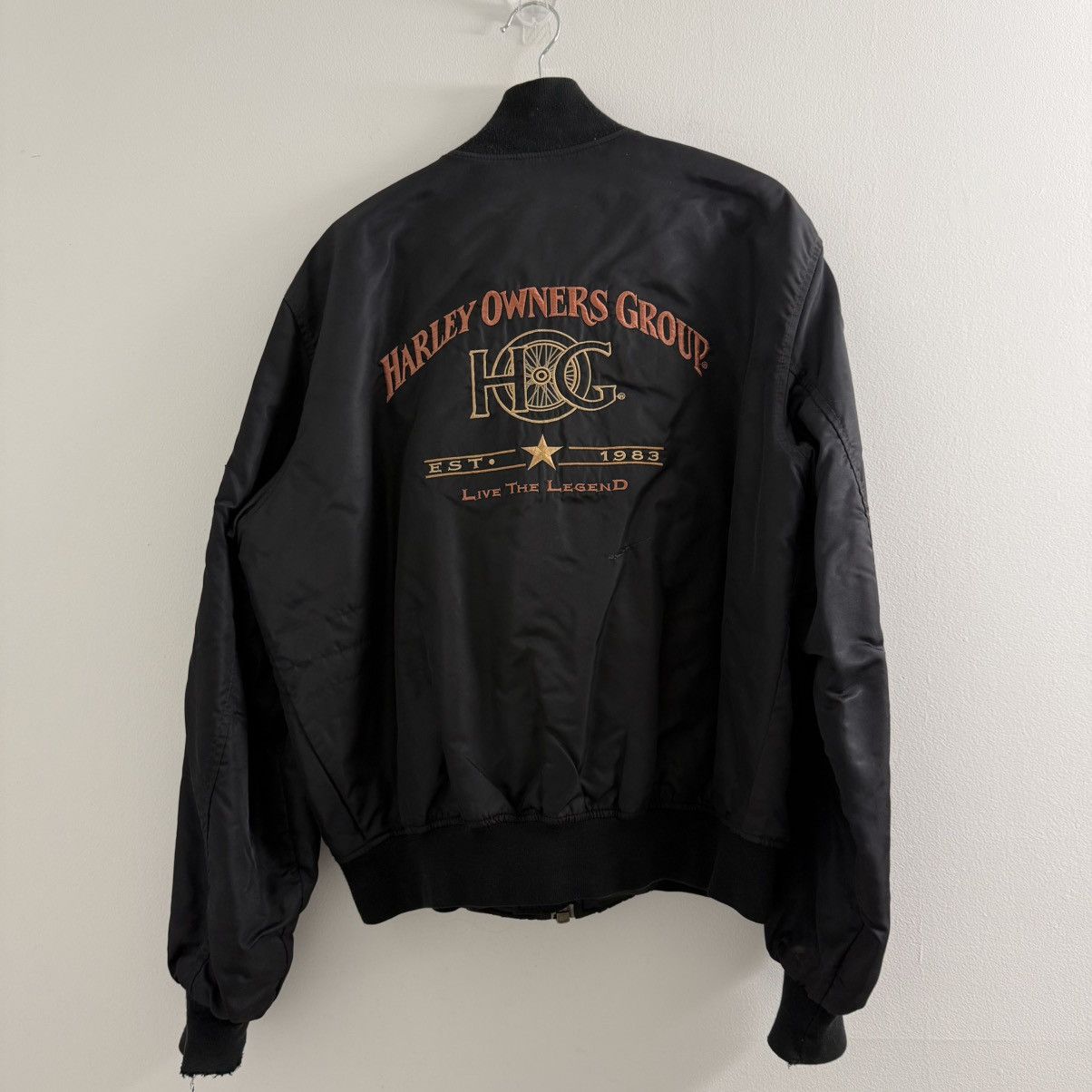 Vintage Vintage Harley Davidson Full Zip Bomber Jacket Large 90s Size US L / EU 52-54 / 3 - 2 Thumbnail