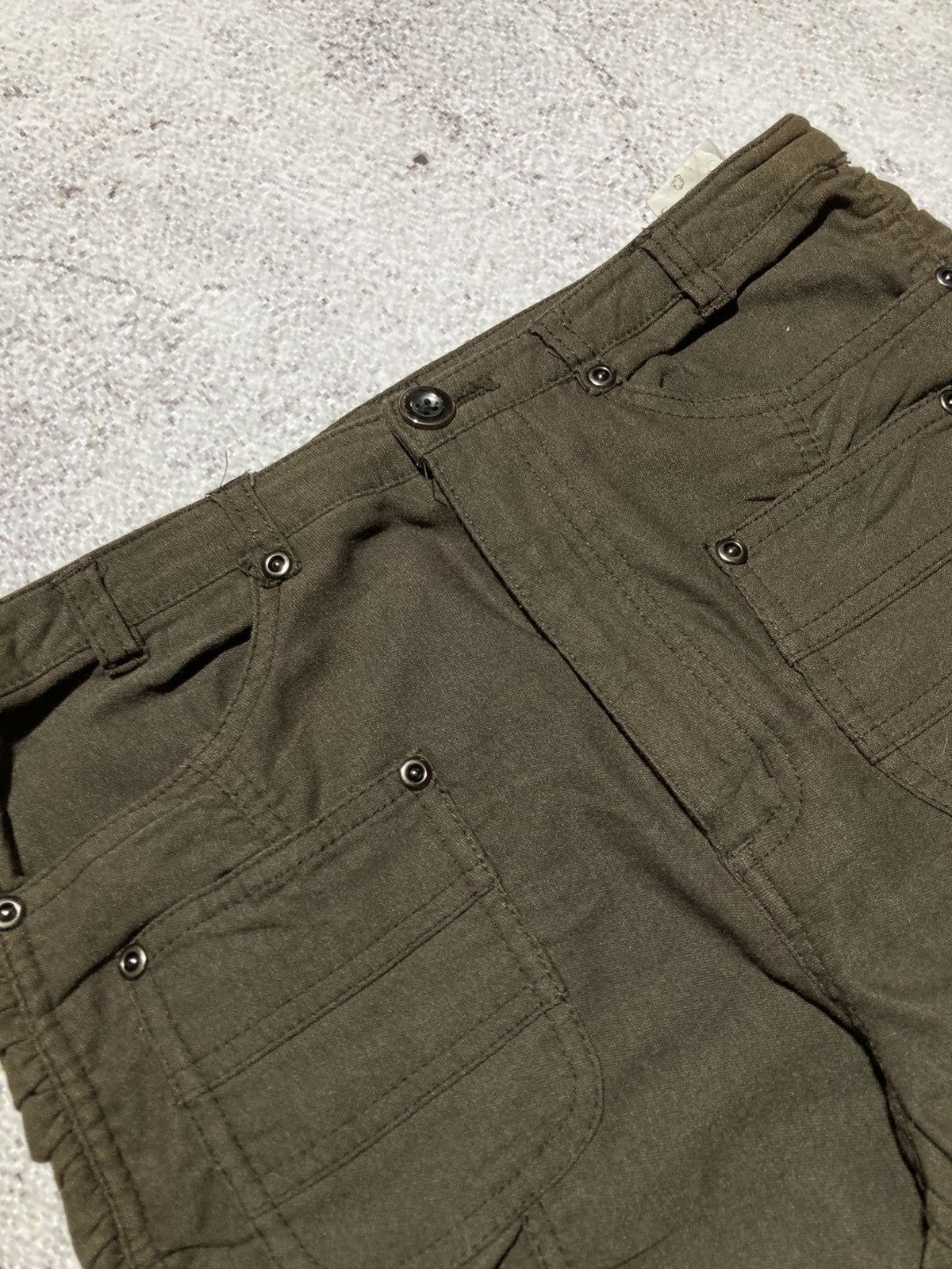 Japanese Brand 2000s Japanese Brand Ruched Pants Punk Lgb Style Green Army Size US 26 / EU 42 - 10 Thumbnail
