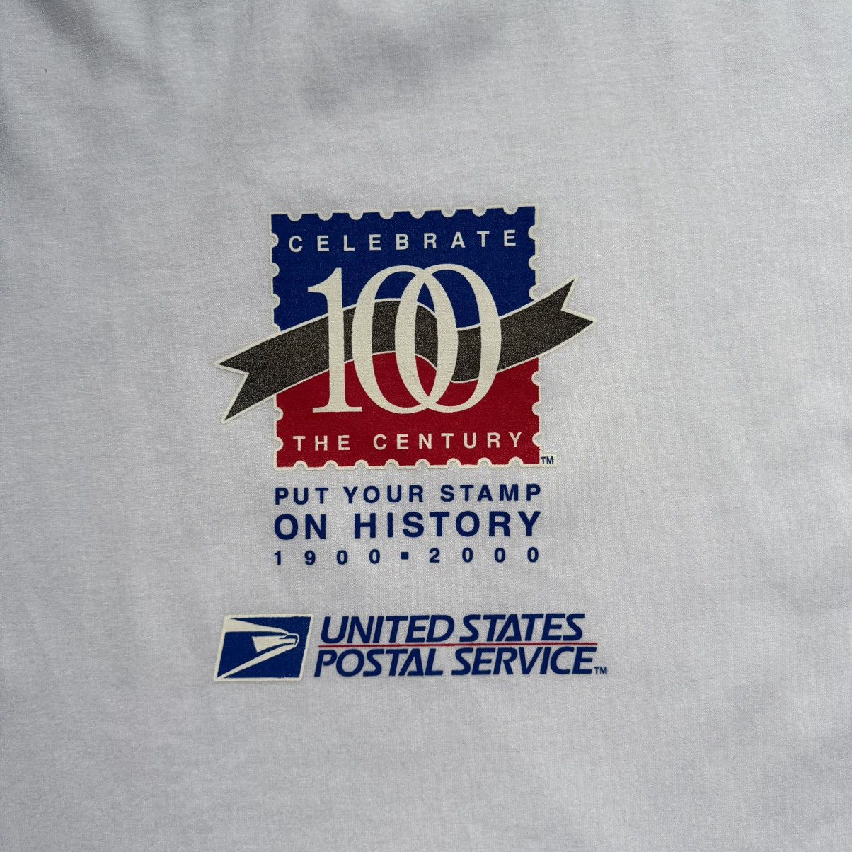 Jerzees Vintage Y2K USPS Century T-Shirt Size US XL / EU 56 / 4 - 4 Thumbnail