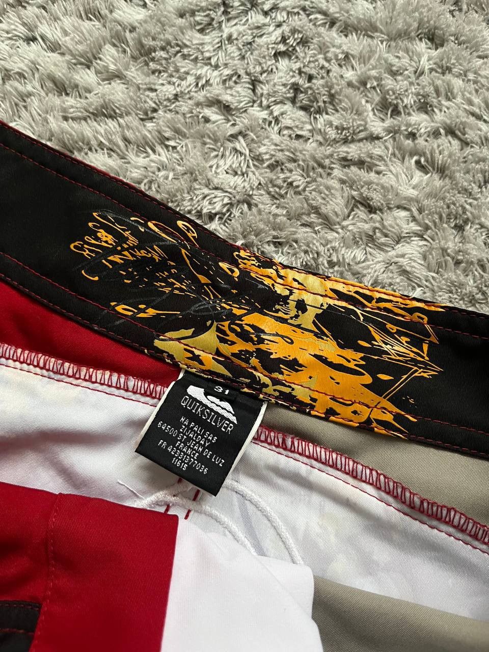 Quiksilver × Vintage Quicksilver Shorts Streetwear Vintage Graffiti Sk8 Logo Size US 31 - 7 Thumbnail