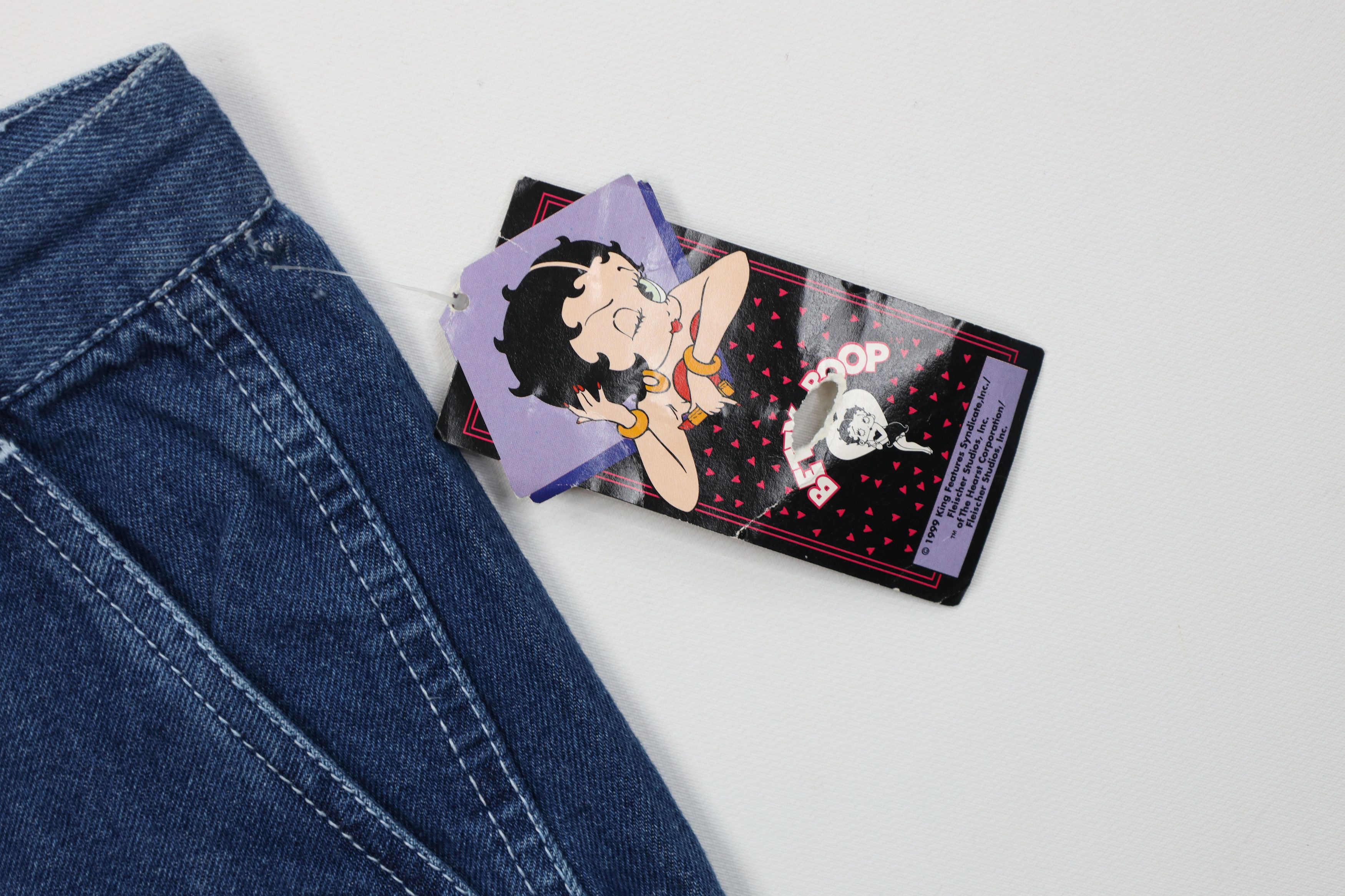 Vintage Deadstock Vintage Y2K Betty Boop Diva Denim Jean Shorts Size 32" / US 10 / IT 46 - 6 Thumbnail
