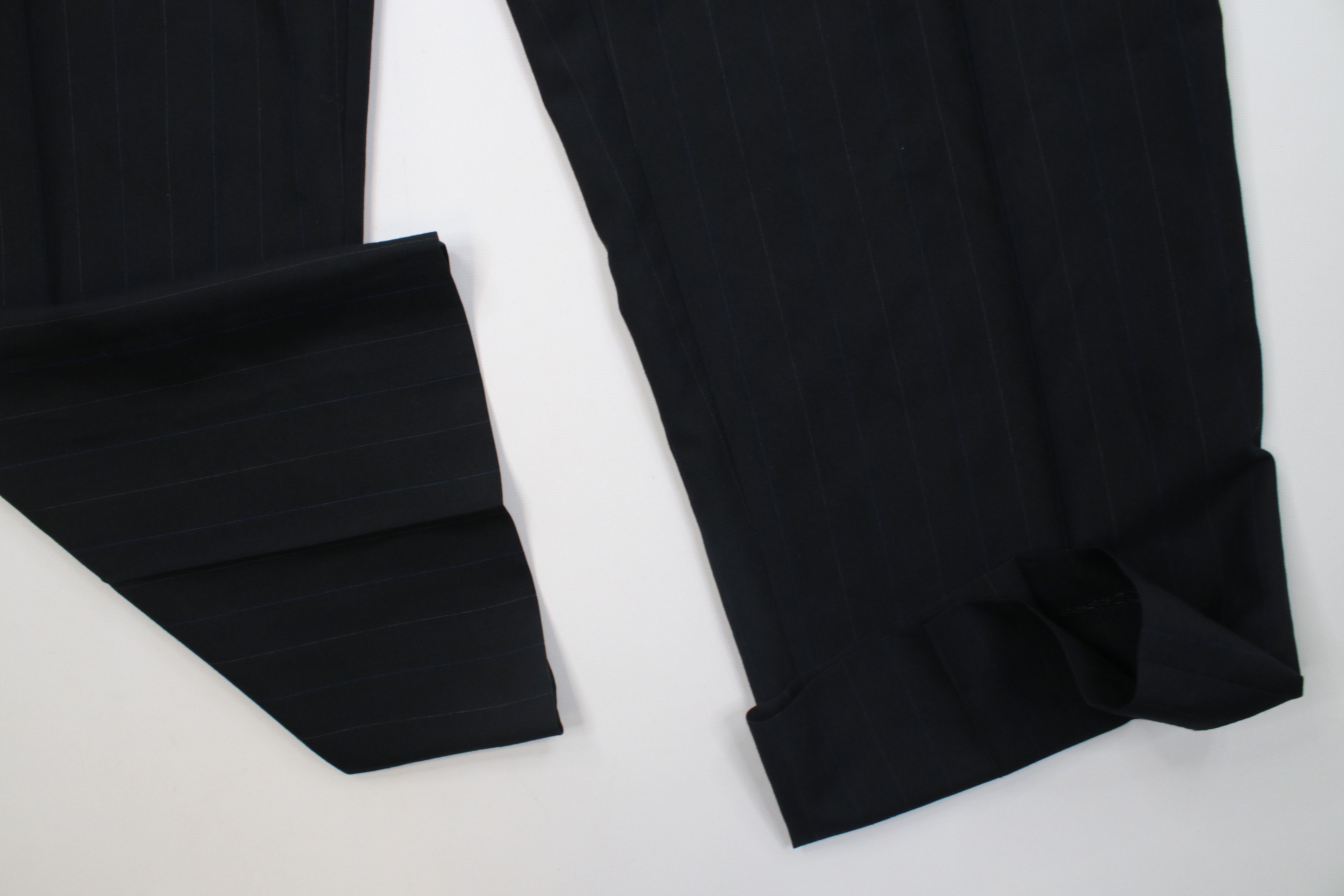 Vintage Vintage 90s Streetwear Knit Wide Leg Chino Pants Black Size US 42 / EU 58 - 5 Thumbnail