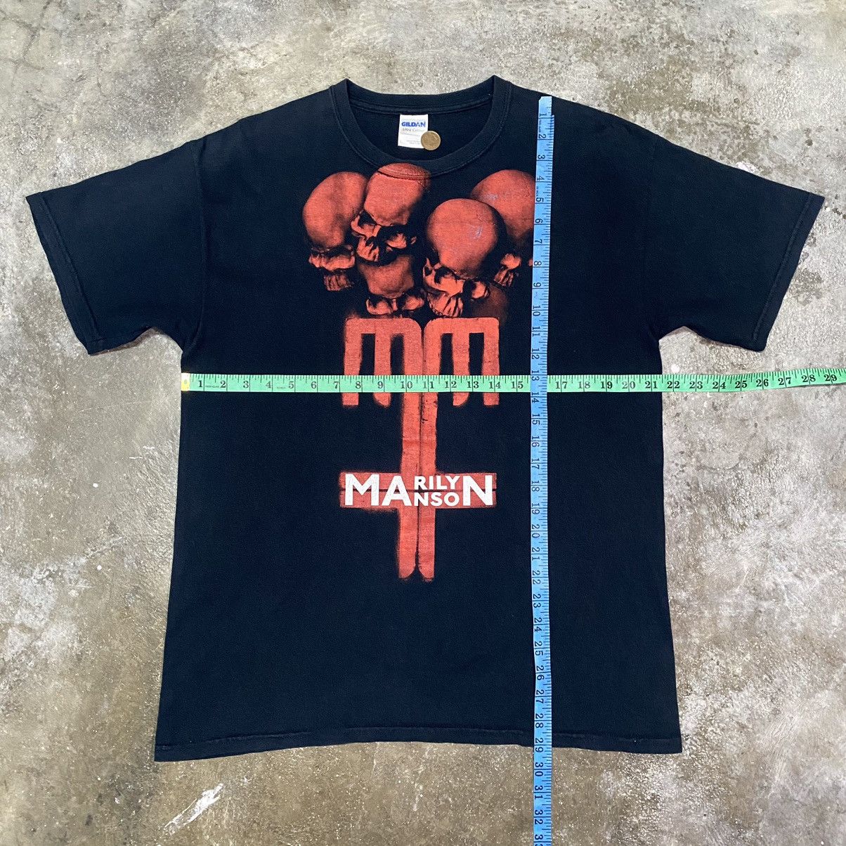 Band Tees × Marilyn Manson × Vintage Marilyn Manson Vintage Y2K Rock Band Tee Rare Size US L / EU 52-54 / 3 - 11 Thumbnail