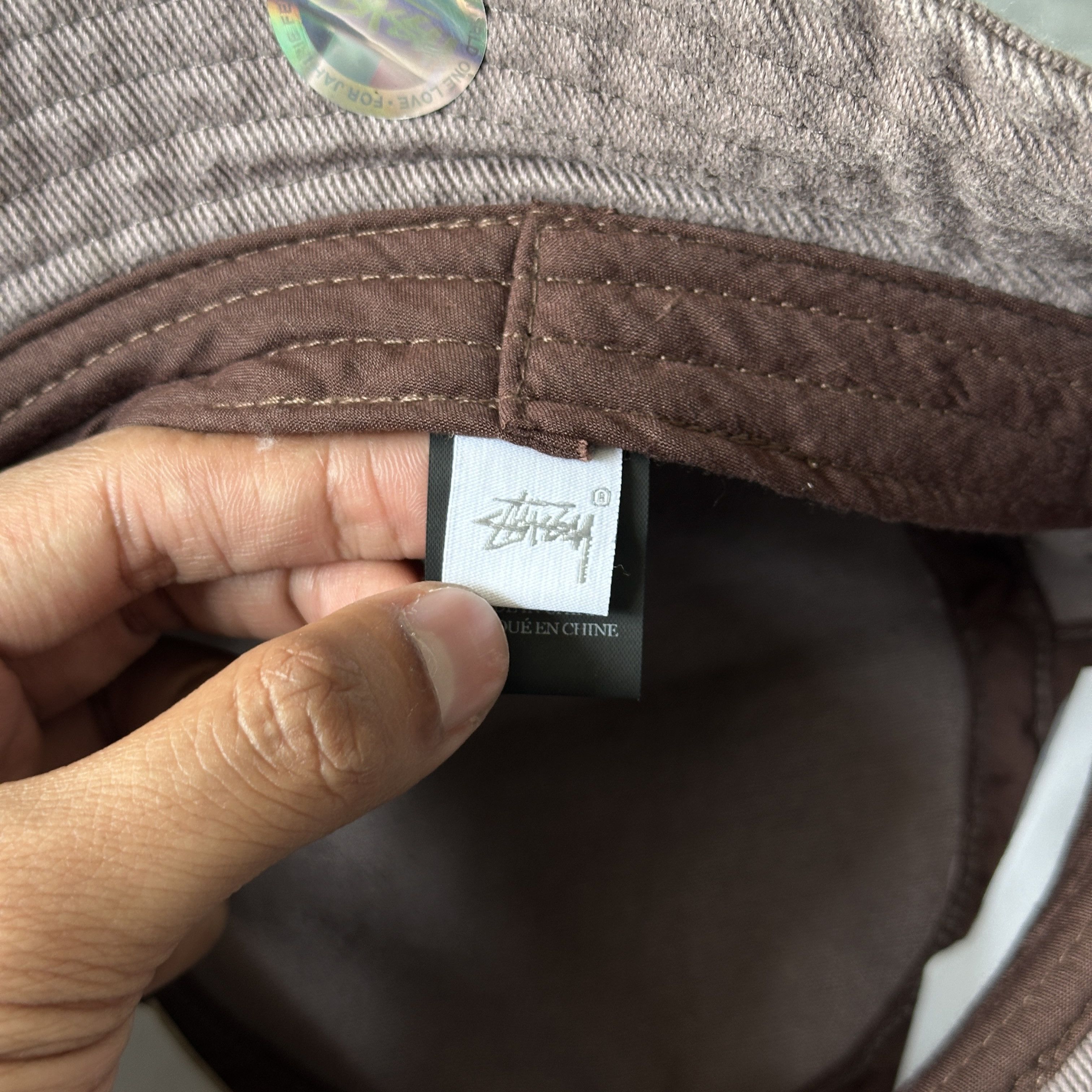 Vintage STUSSY WASHED TWILL BUCKET HAT M/L TAUPE Size ONE SIZE - 4 Thumbnail