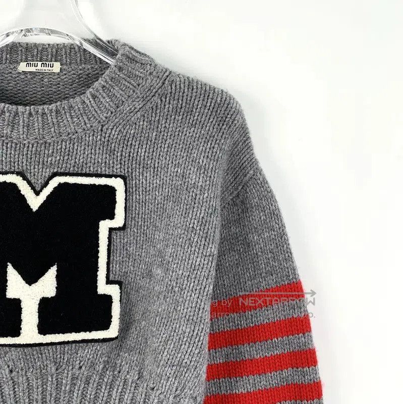Miu Miu Miu Miu Gray Wool Women's Sweater . Size XS / US 0-2 / IT 36-38 - 3 Thumbnail
