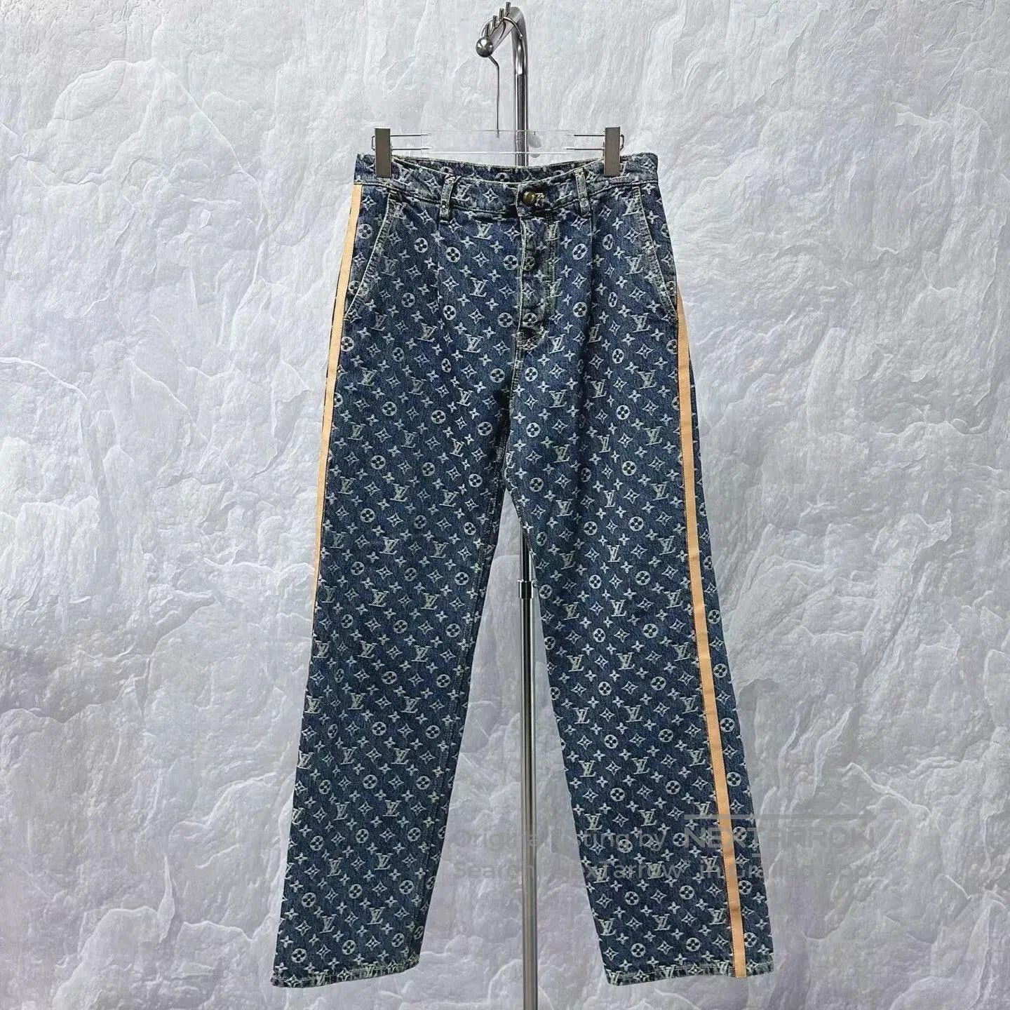 Louis Vuitton louis vuitton denim pants with logo print. Size US 34 / EU 50 - 1 Thumbnail