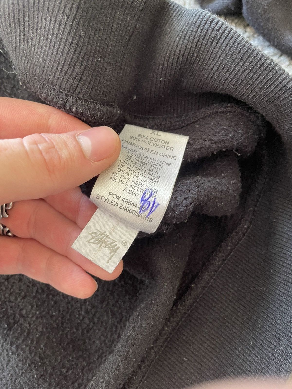 Stussy × Vintage 00s Stüssy Hoodie Streetwear Vintage Big Logo Rare Y2k Size US XL / EU 56 / 4 - 19 Thumbnail