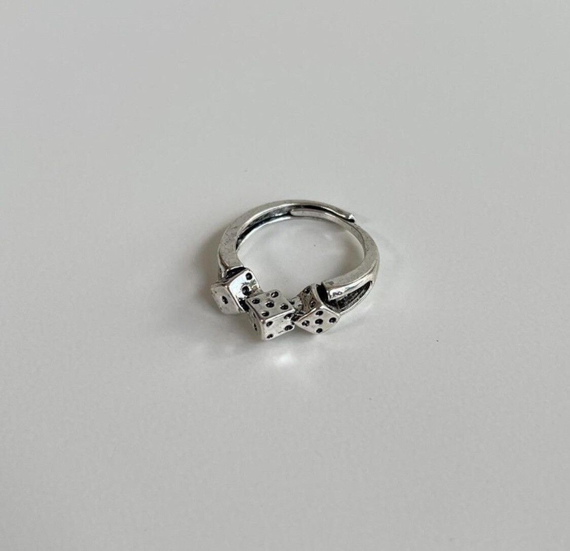 Other Triple Dice Punk Adjustable Ring Size ONE SIZE - 2 Thumbnail