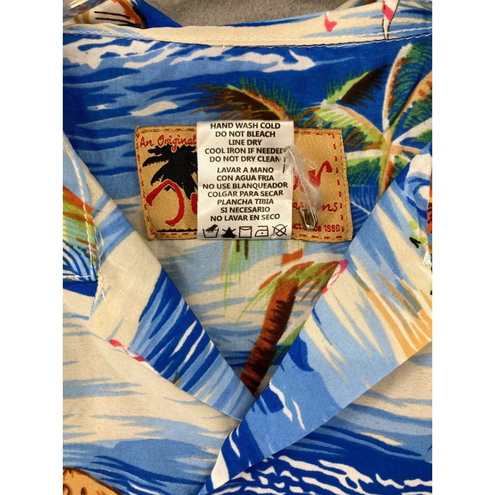 Vintage On Gear Mens Hawaiian Shirt Large Island Camp Button Up Size US L / EU 52-54 / 3 - 6 Thumbnail