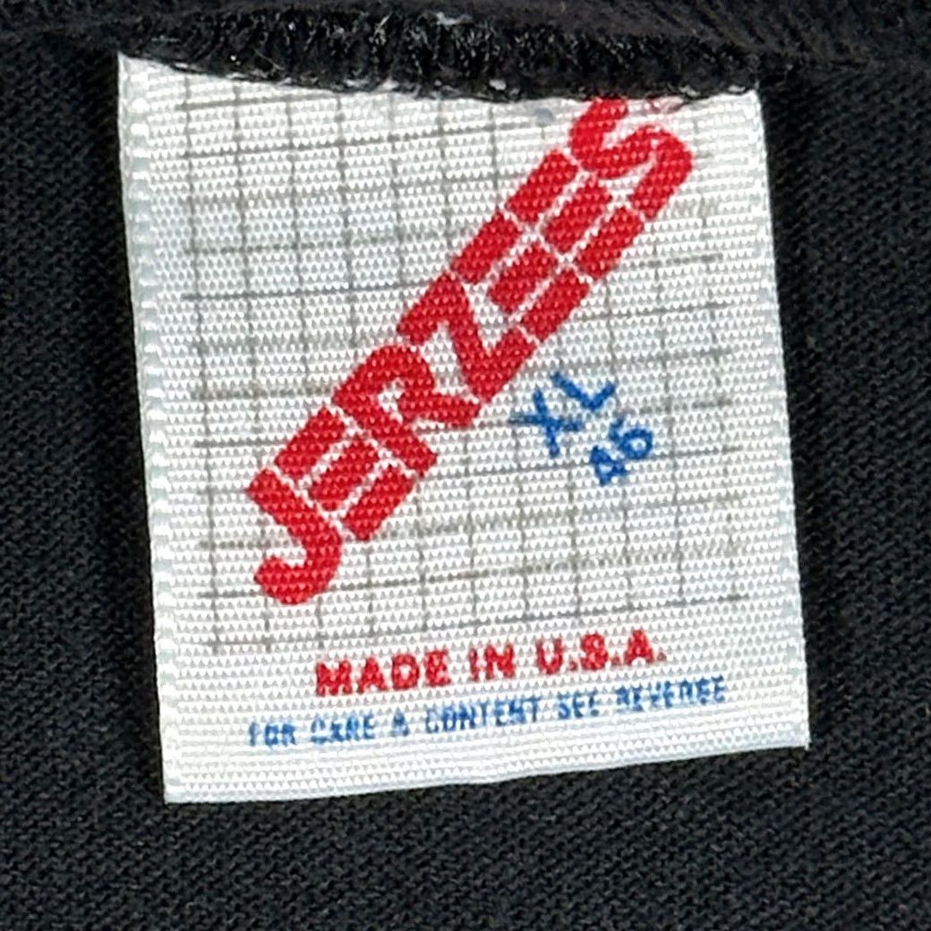 Jerzees VINTAGE Wabash Mine Shirt Jerzees Black Eagle American Flag Amax USA 80s Shirt Mens XL Black Eagle Flag 80s USA Size US L / EU 52-54 / 3 - 3 Thumbnail