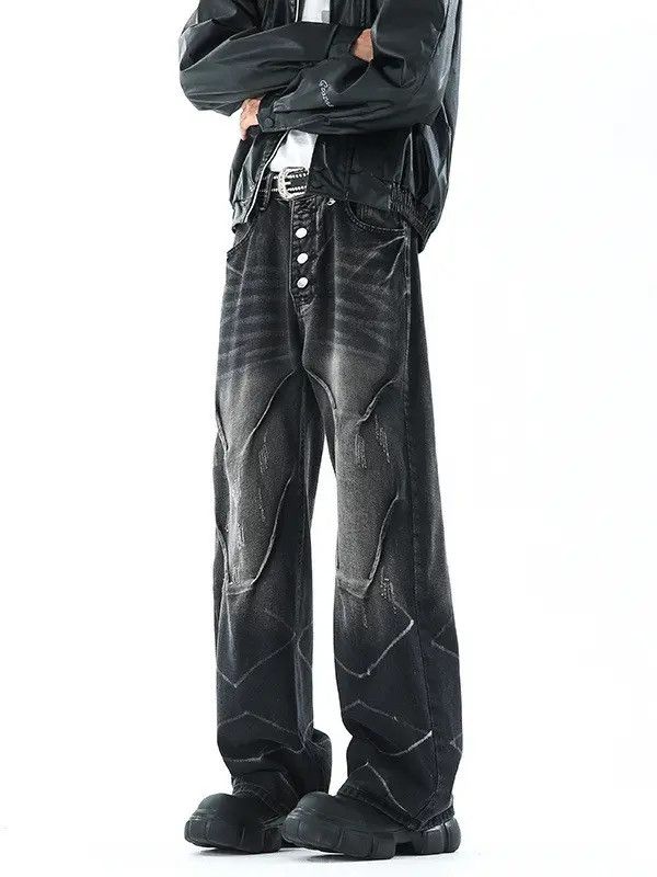 Japanese Brand × Jean Retro loose straight leg high street jeans Size US 32 / EU 48 - 1 Thumbnail