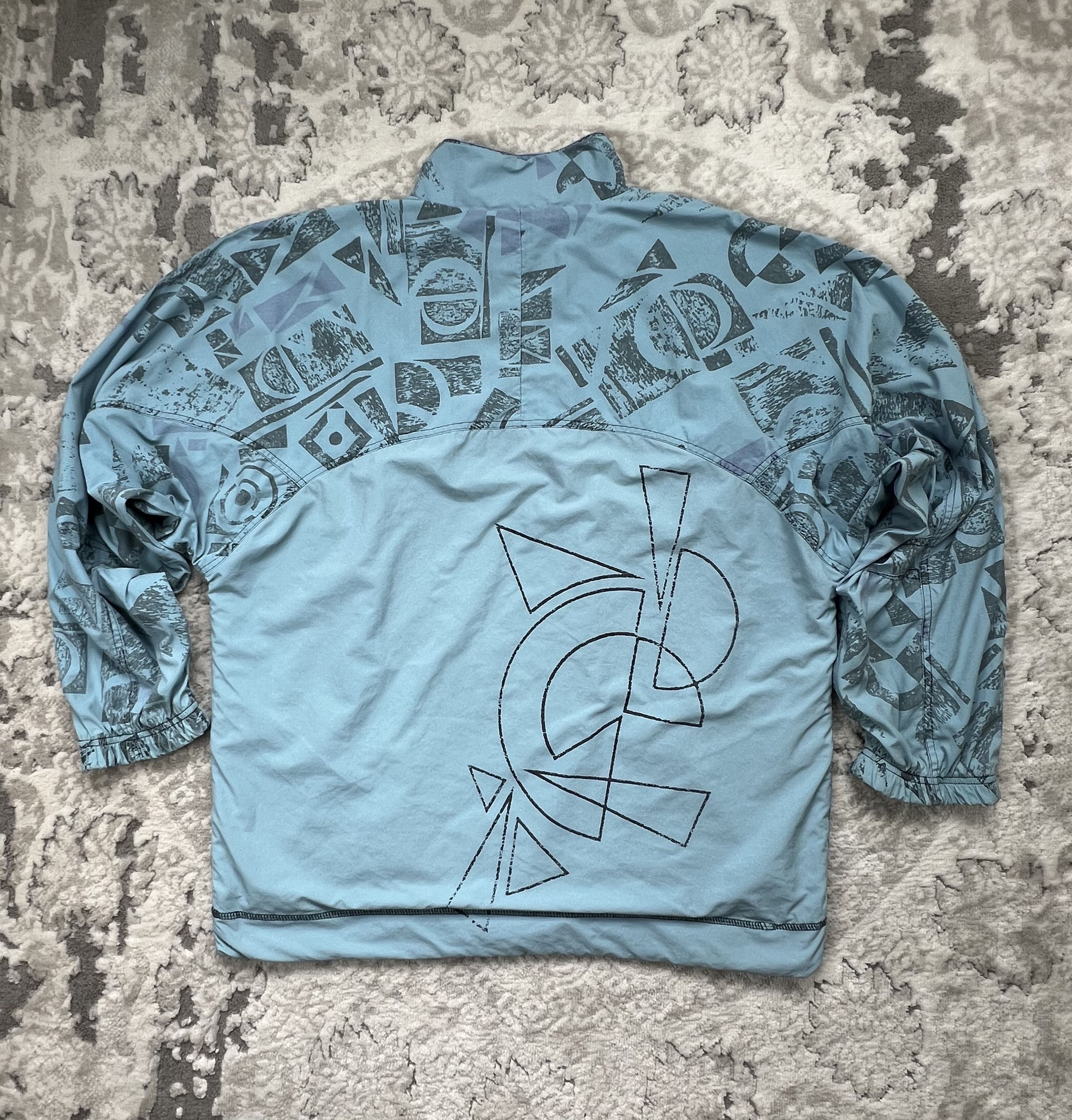 Reebok Vintage 90s Reebok Abstract Windbreaker Anorak Jacket Size US XL / EU 56 / 4 - 16 Thumbnail