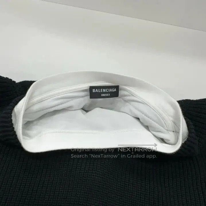 Balenciaga Balenciaga Layered Black V-Neck Sweater. Size US M / EU 48-50 / 2 - 4 Thumbnail