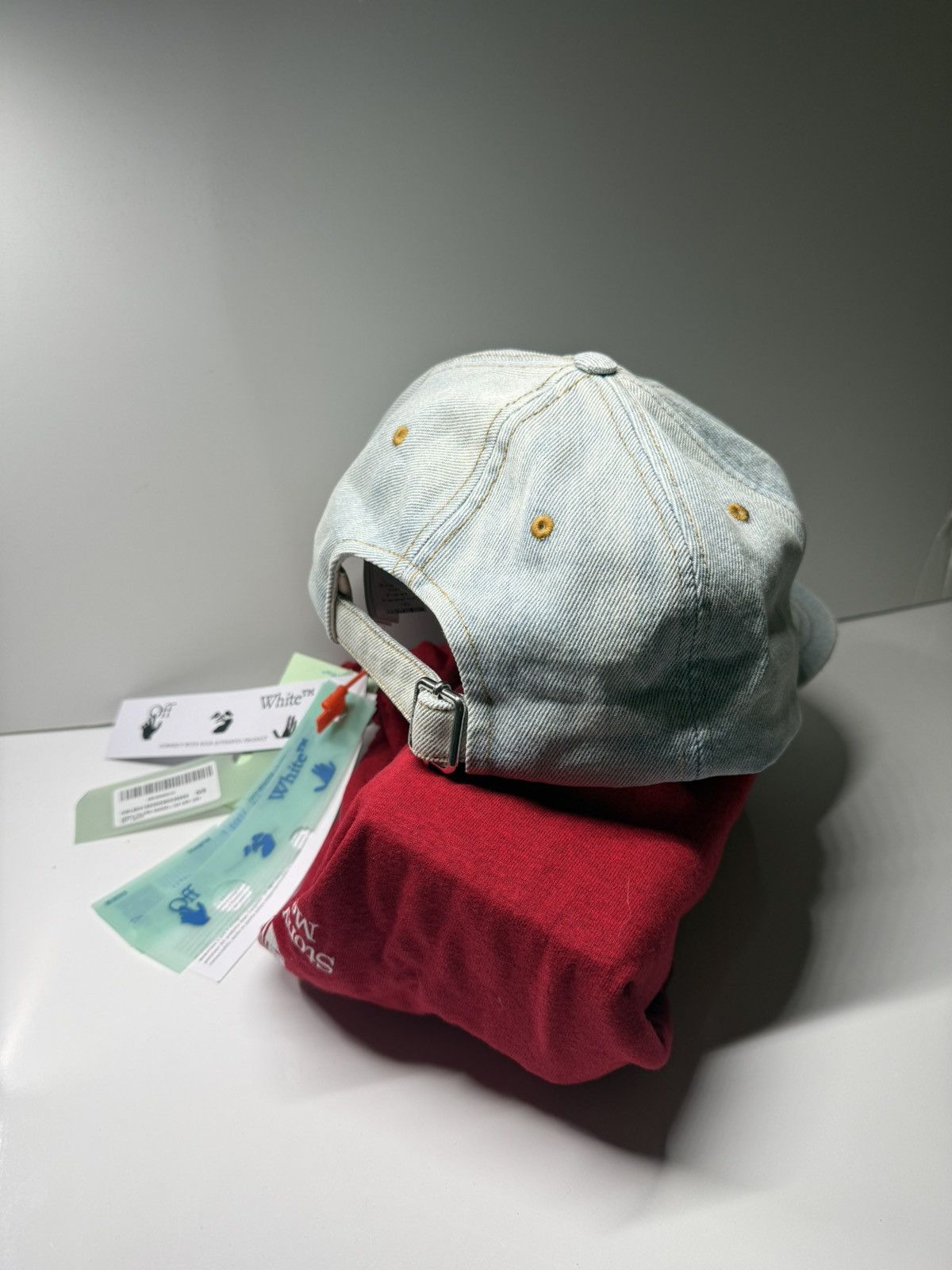 Off-White Off White - Arrows Denim Baseball Cap Size ONE SIZE - 2 Thumbnail
