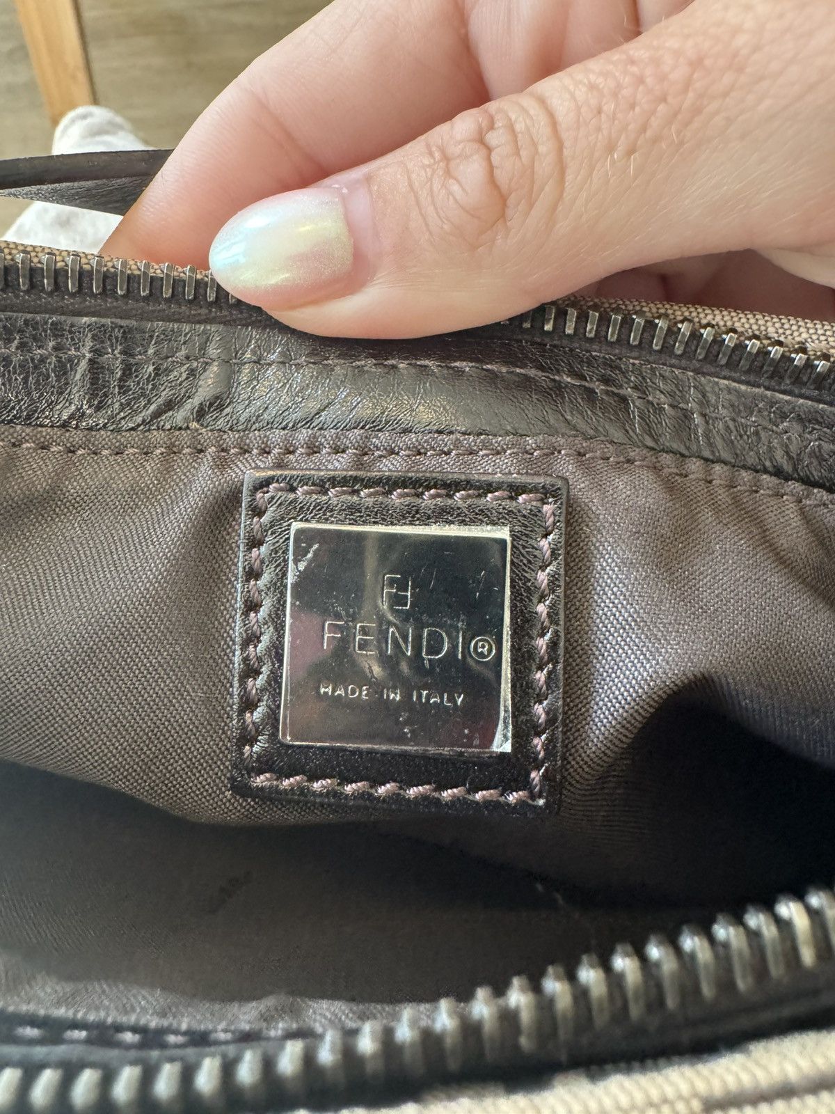 Fendi Vintage Fendi Mini Baguette – Brown FF Zucchino Canvas Size ONE SIZE - 14 Thumbnail