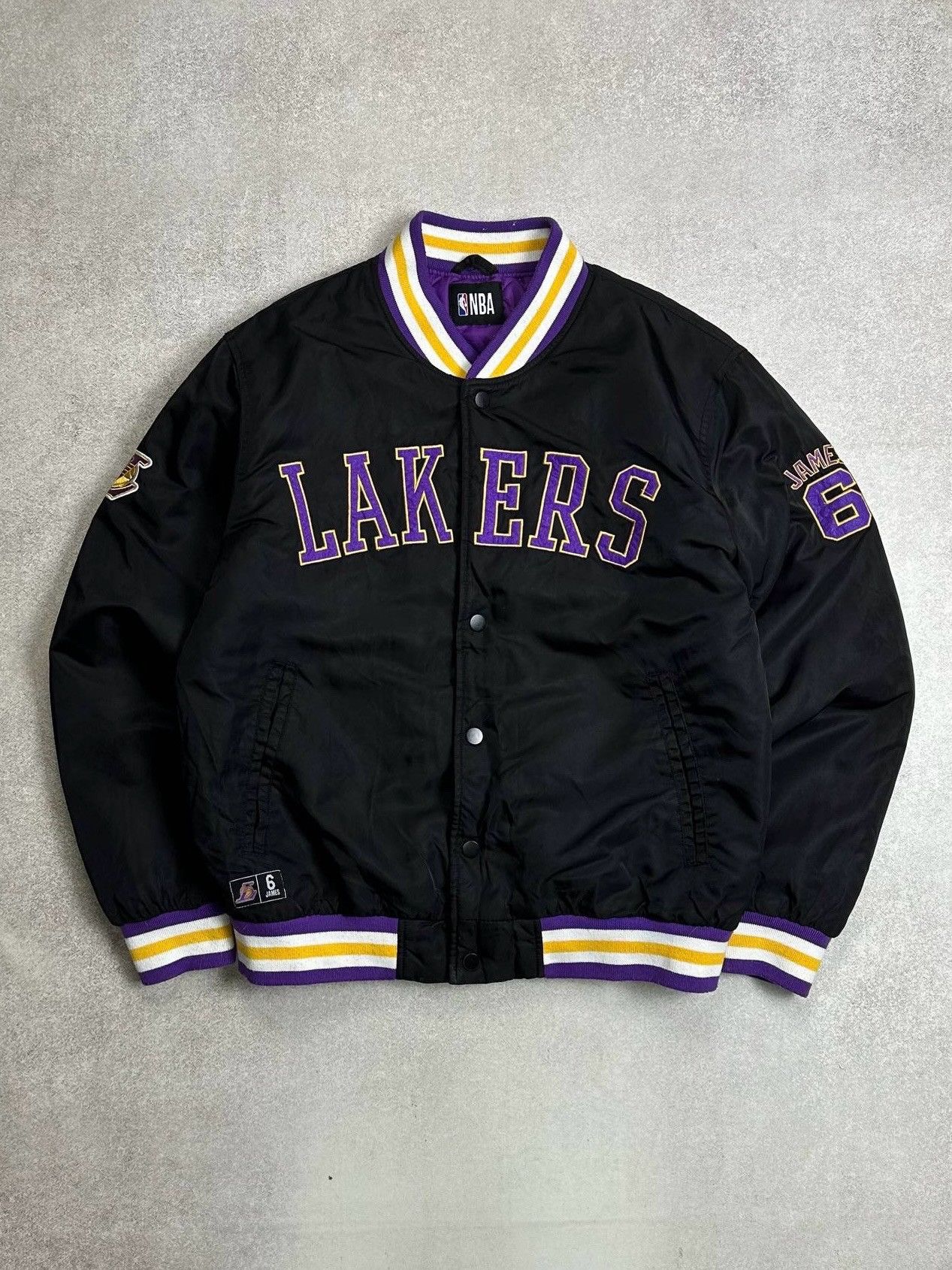 NBA Vintage NBA Lakers James Le Bron Bomber Jacket M Size US M / EU 48-50 / 2 - 1 Thumbnail