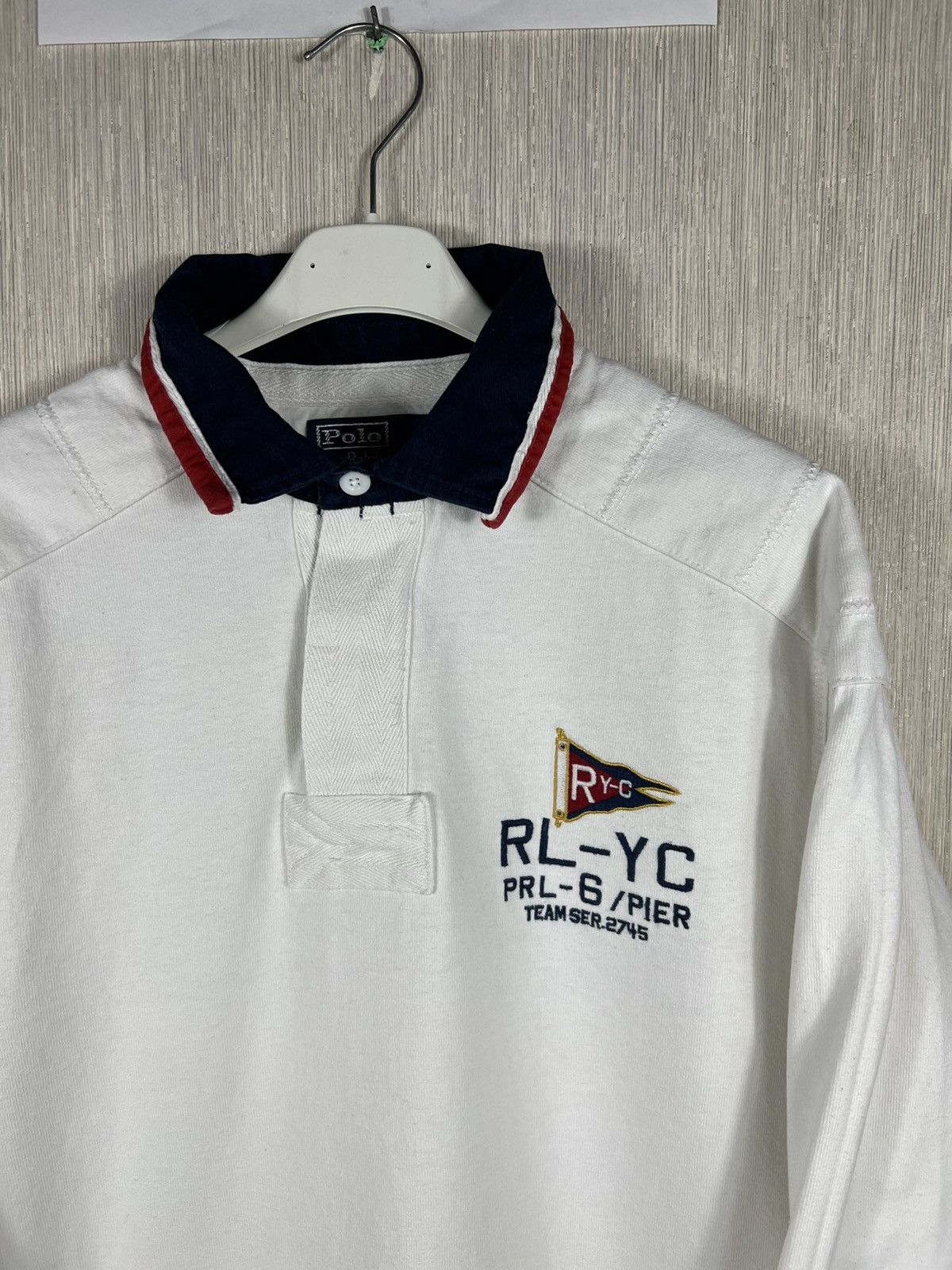 Polo Ralph Lauren Vintage 90s Polo by Ralph Lauren yachting polo long sleeve Size US L / EU 52-54 / 3 - 8 Thumbnail