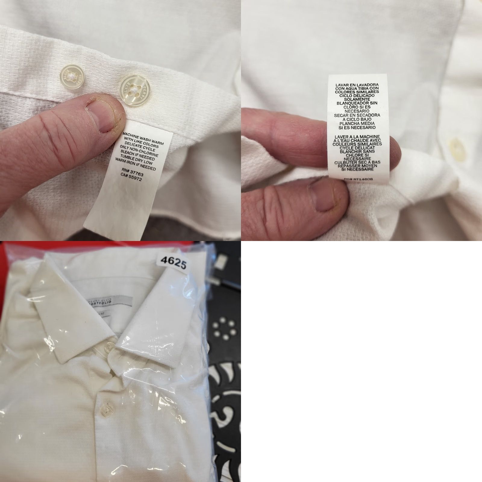 Perry Ellis Perry Ellis Portfolio Shirt Men’s XL/17 Long Sleeve White Slim Fit Button Down Mens Shirt Slim Fit White Button-Down Casual Business Size US XL / EU 56 / 4 - 9 Thumbnail