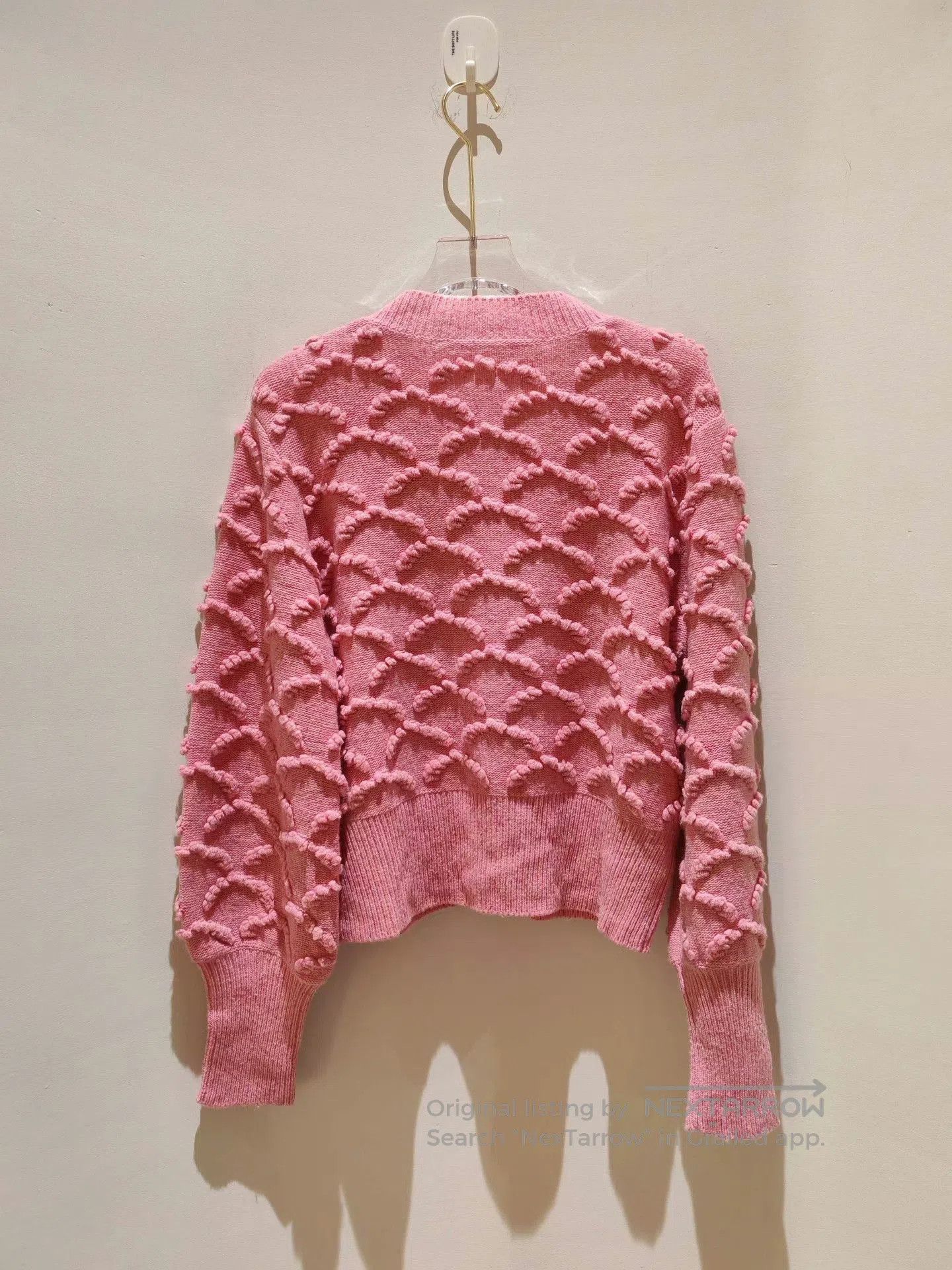 Other DAZZLE Pink Bubble Knit Cardigan XS. Size XS / US 0-2 / IT 36-38 - 2 Thumbnail
