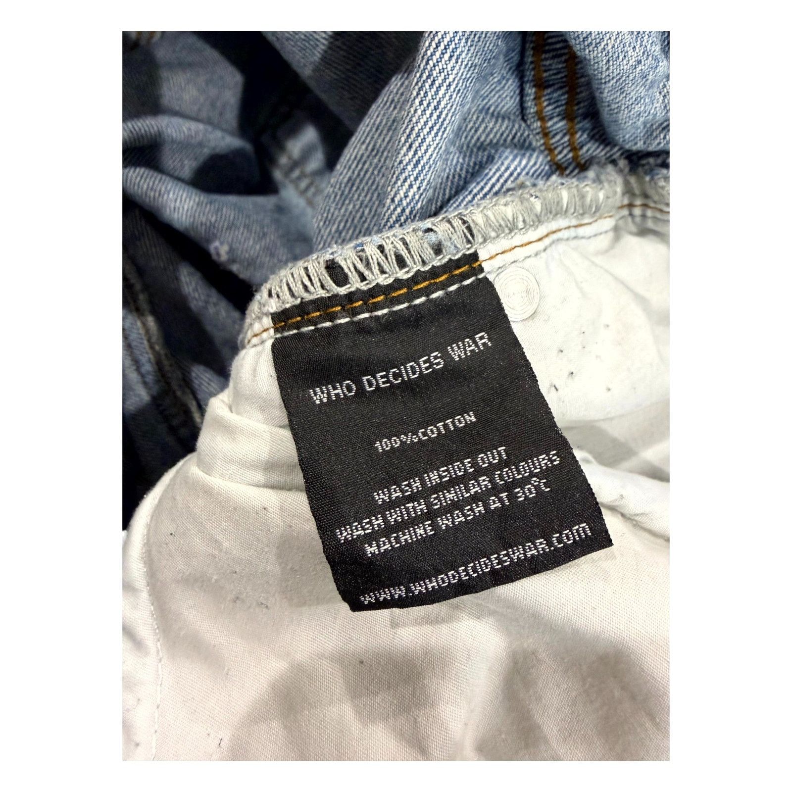 Who Decides War Who Decides War Scripture Light Wash & Rainbow Jeans Size US 38 / EU 54 - 4 Thumbnail