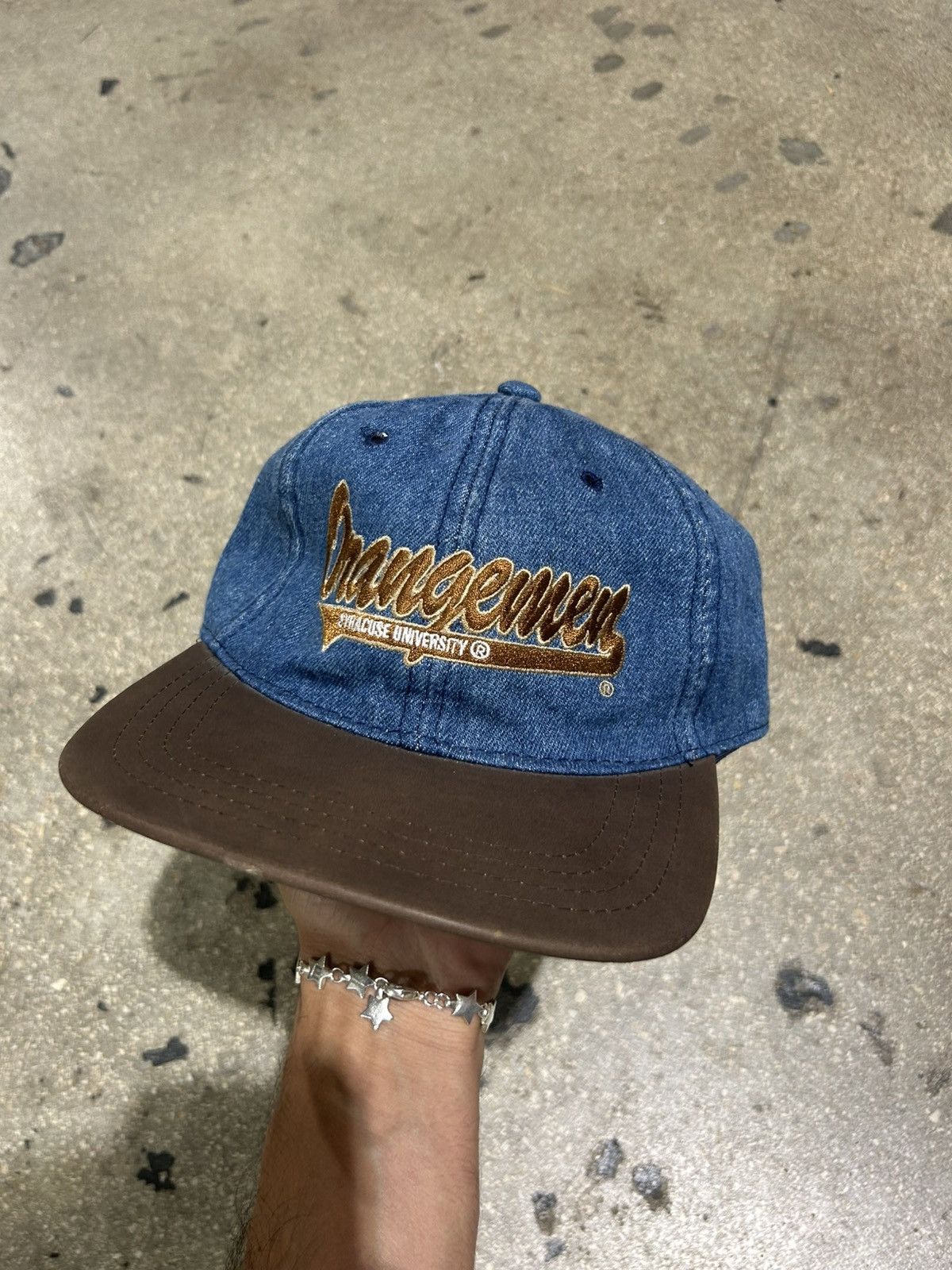 Vintage Syracuse Orange Denim Hat Size ONE SIZE - 1 Thumbnail