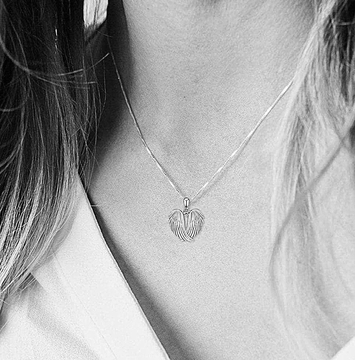 Other 925 Sterling Silver Angel Cubic Zirconia 18” Necklace Size ONE SIZE - 9 Thumbnail