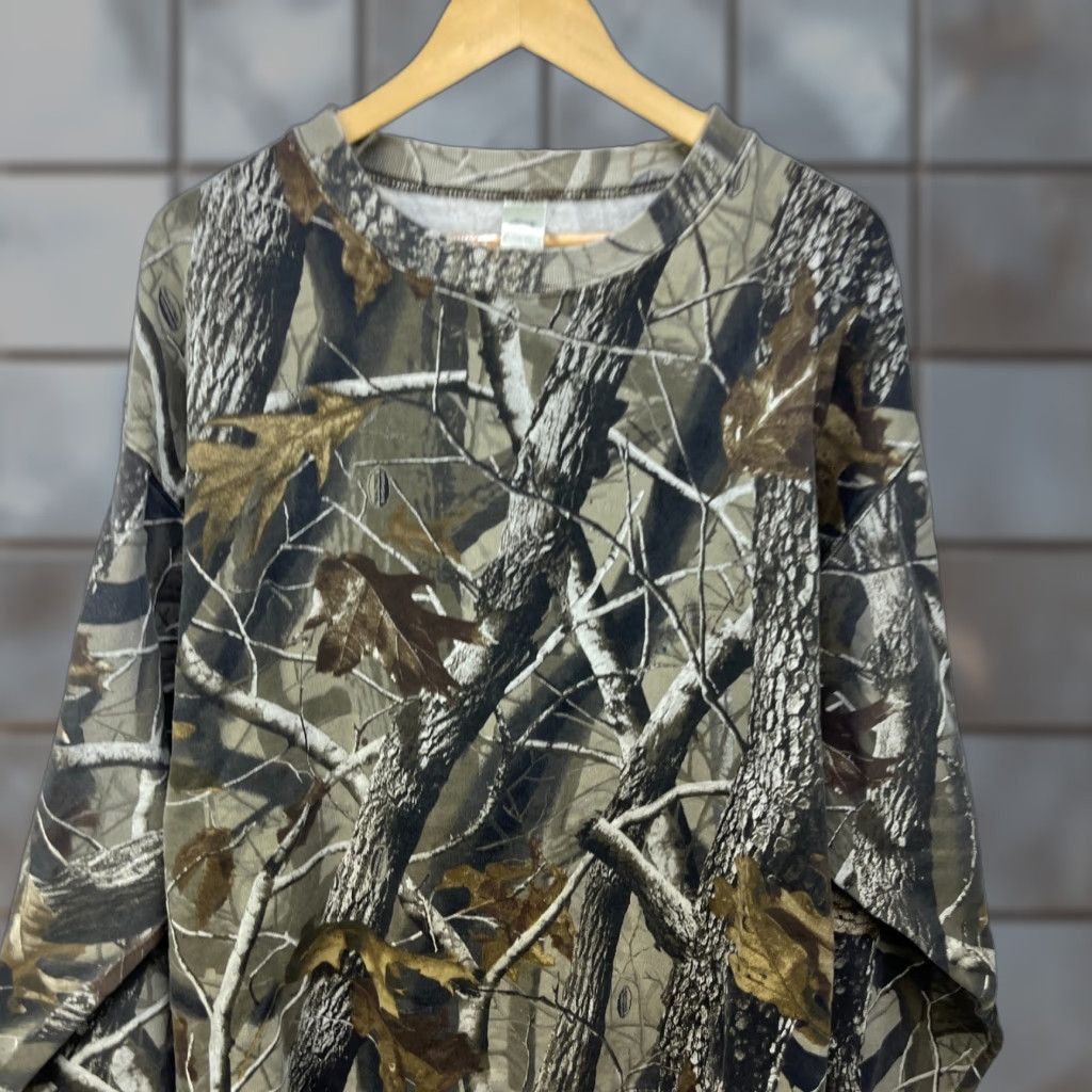 Vintage Realtree Camo Sweatshirt 2XL Men Green Pullover Sweatshirt 2XL Realtree Camouflage Mens