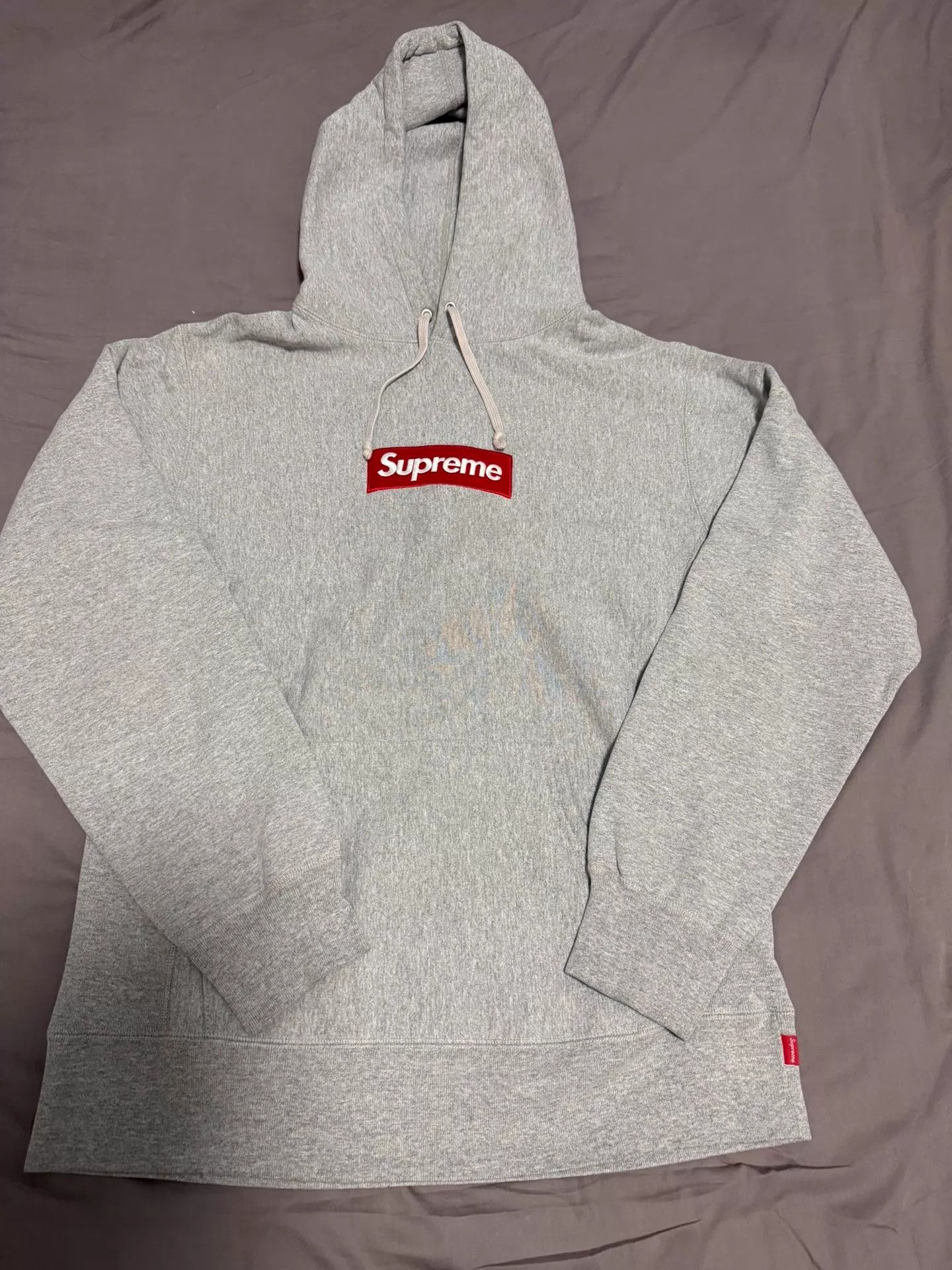 Supreme Supreme FW12 Grey Red Box Logo Hoodie L Size US L / EU 52-54 / 3 - 1 Thumbnail