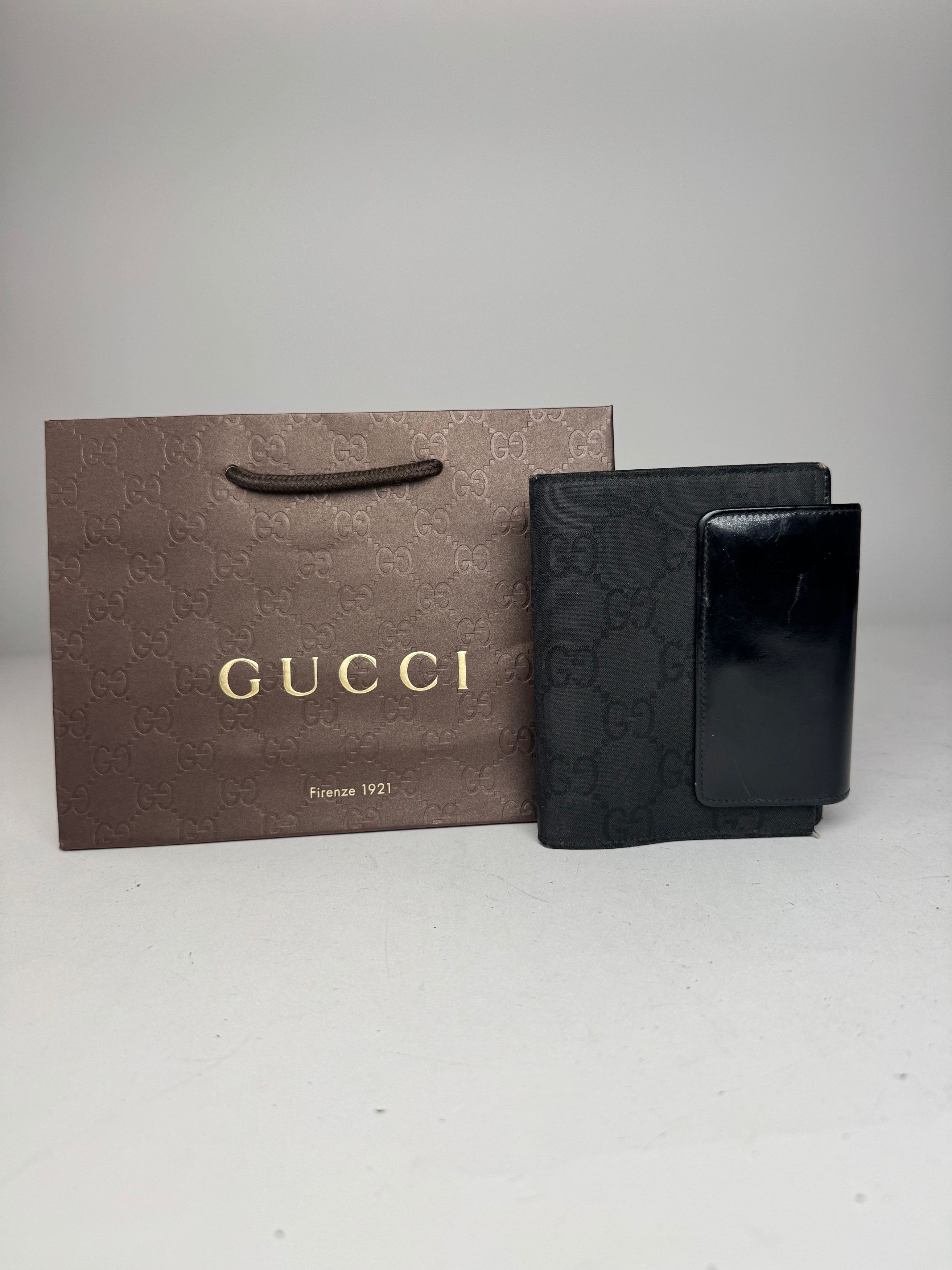 Gucci Vintage Monogram Card Holder Organizer Black Size ONE SIZE - 1 Thumbnail