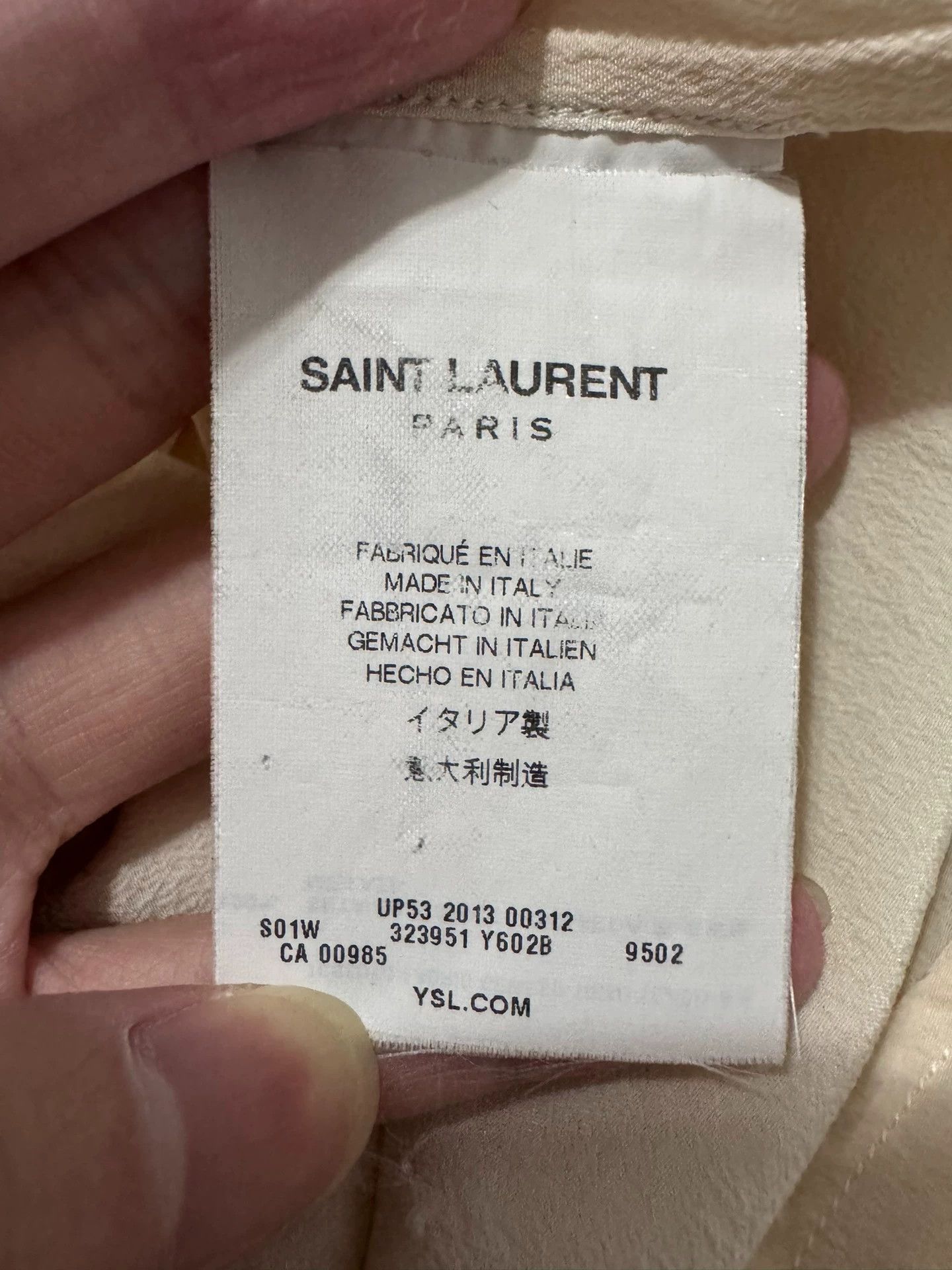Saint Laurent Paris Authentic Saint Laurent SLP13FW basic with pointed collar Size XS / US 0-2 / IT 36-38 - 6 Thumbnail