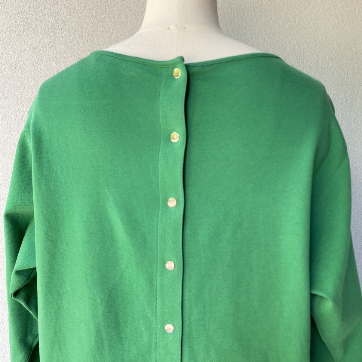 Dior Christian Dior Green Long Sleeve Back-Snap Top with Logo Size M / US 6-8 / IT 42-44 - 17 Thumbnail