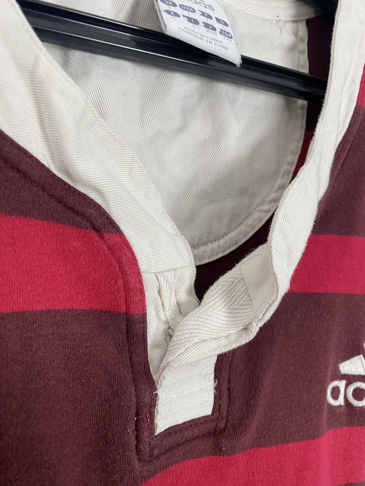 Adidas × Vintage Vintage Adidas Horizontal Striped Polo Shirt Rugby L y2k Size US L / EU 52-54 / 3 - 11 Thumbnail
