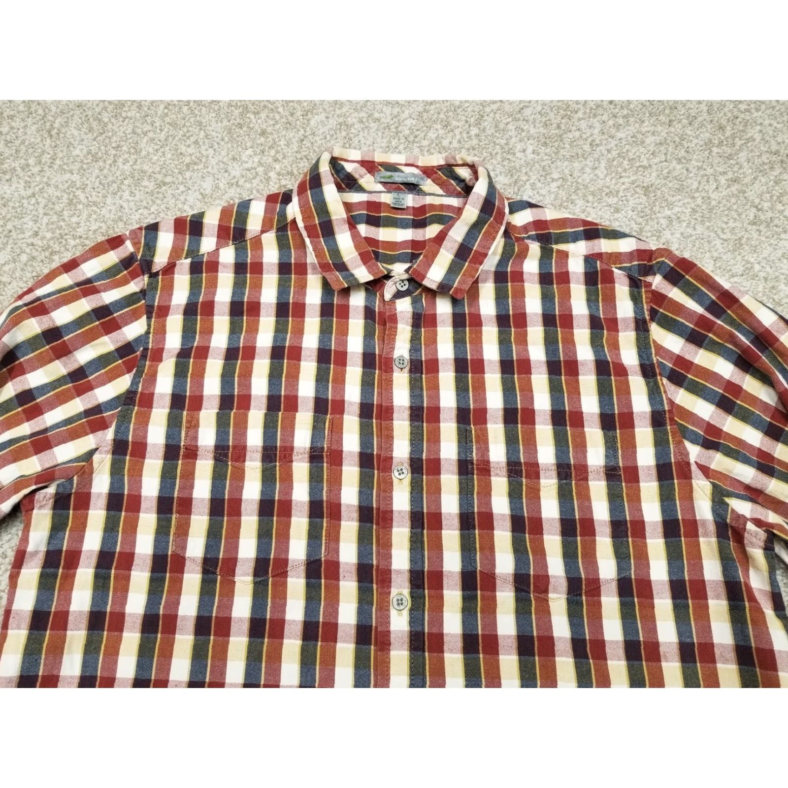 Vintage VINTAGE HornyToad Shirt Mens 2XL Blue Red Plaid 100% Organic Cotton Long Sleeve Button-Up Classic Outdoor Casual Mens Size US XXL / EU 58 / 5 - 2 Thumbnail