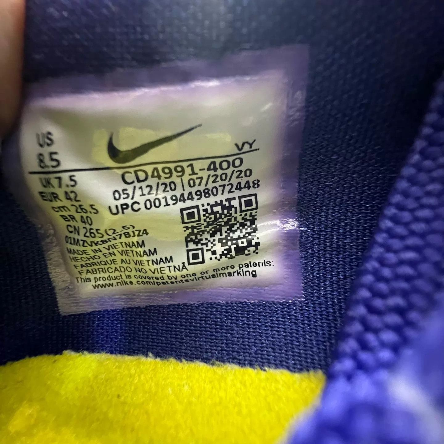 Nike ZK5 Blue Yellow 42 2x Indoor Like New Original Box Size US 8.5 / EU 41-42 - 7 Thumbnail