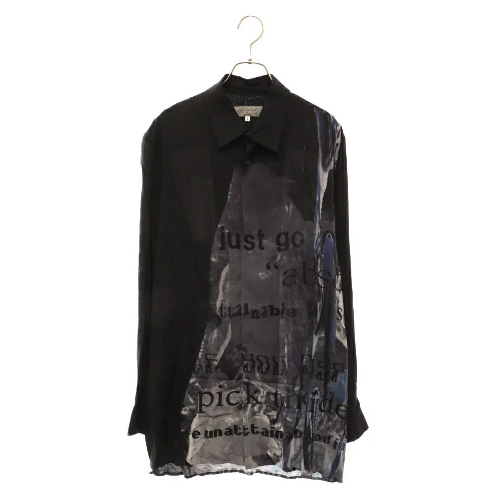 image of Yohji Yamamoto Pour Homme 20Aw Rayon Long Sleeve Shirt in Black, Men's (Size Medium)