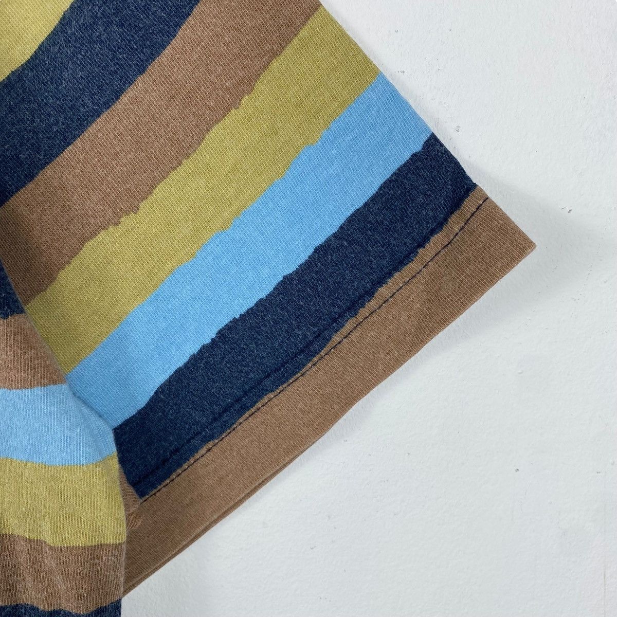 Vintage Vintage 90's KEN DONE Striped Tee Shirt Medium Size Size US M / EU 48-50 / 2 - 3 Thumbnail