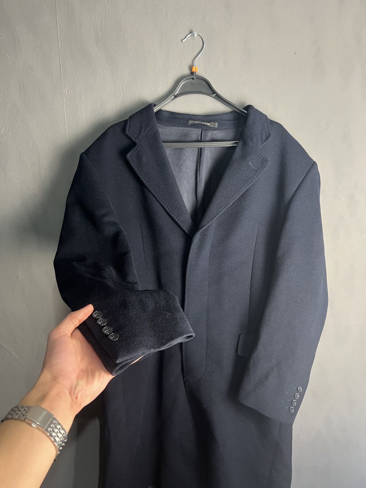 Balmain Balmain Wool Coat Luxury Vintage Jacket Dark Blue Size M Size US M / EU 48-50 / 2 - 2 Thumbnail